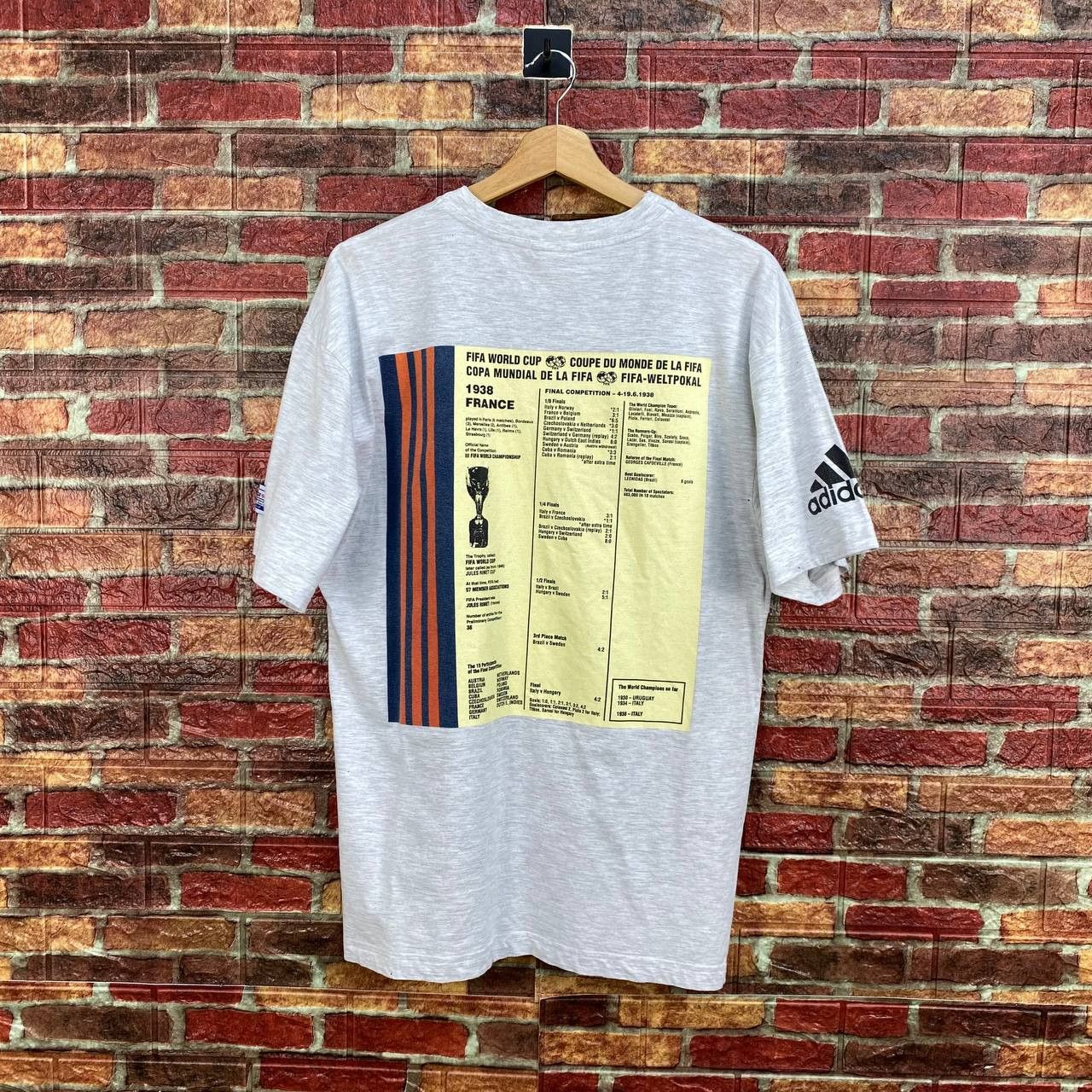 Adidas VINTAGE ADIDAS World cup poster 1938 history by adidas Size US M / EU 48-50 / 2 - 7 Thumbnail