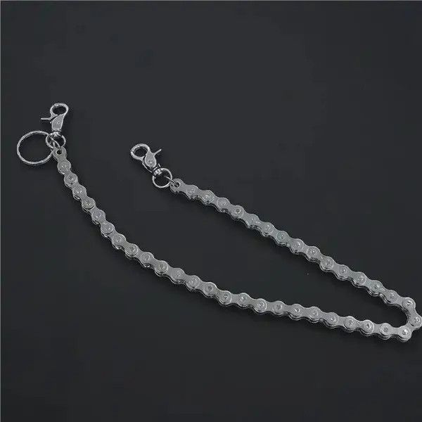 Vintage Punk Rock Unique Metal Minimalist Bicycle Chain Keychains Size ONE SIZE - 4 Thumbnail
