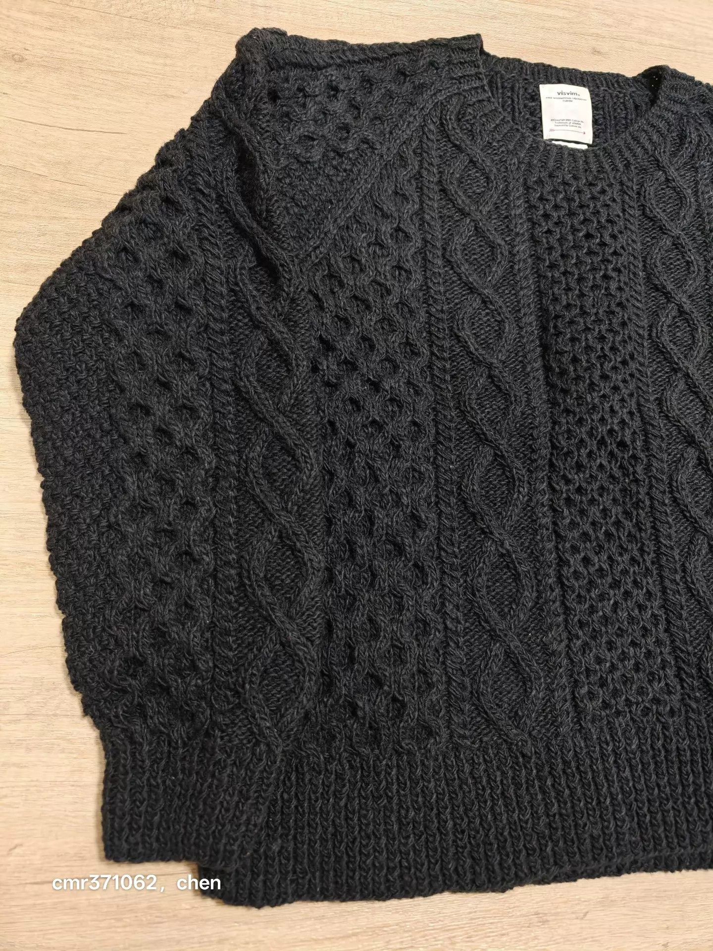 Visvim VISVIM 19AW GALWAY CREW HAND-KNIT(N.D.) Black 1 (LN) Size US S / EU 44-46 / 1 - 2 Thumbnail