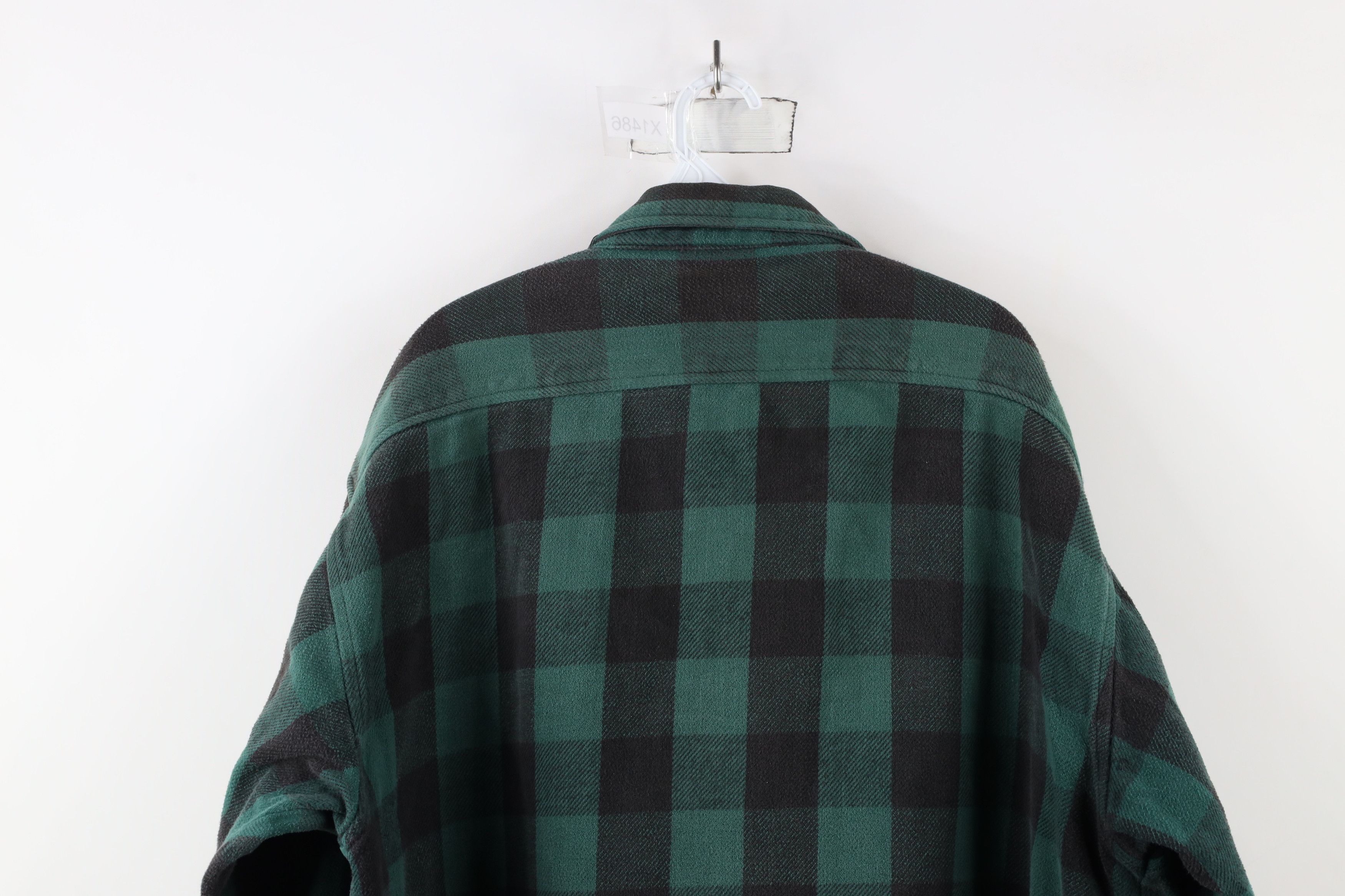 Vintage Vintage 90s Streetwear Heavyweight Button Shirt Plaid Size US XXL / EU 58 / 5 - 10 Thumbnail