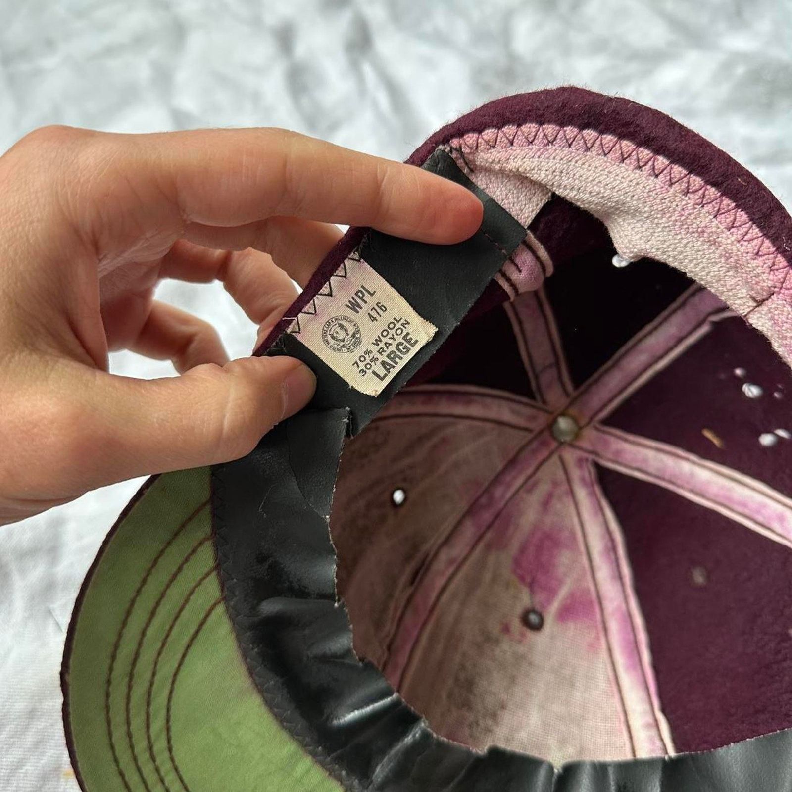 Vintage Vintage 60s Felt Burgundy Wool Baseball Cap Hat Size ONE SIZE - 5 Thumbnail