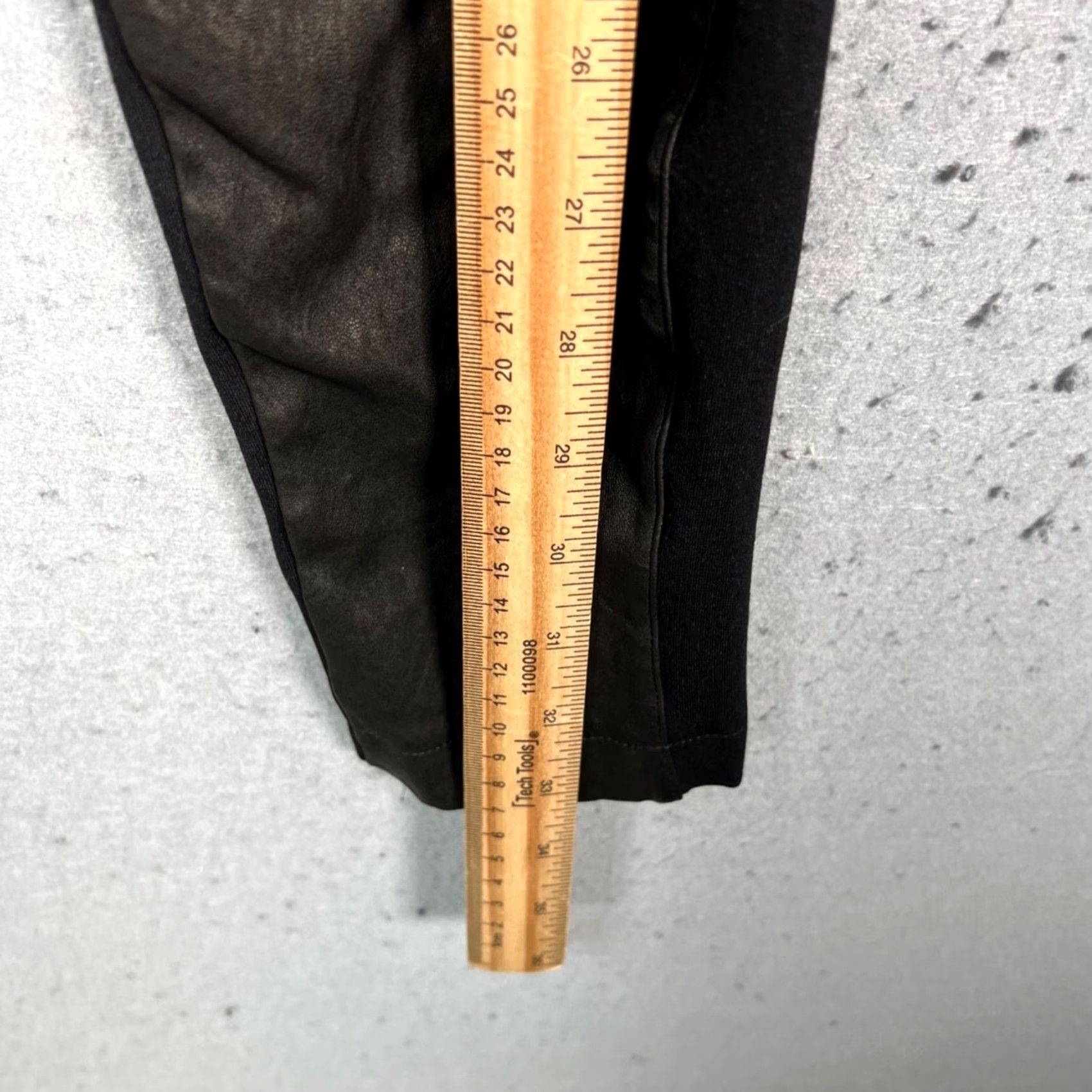 J.Crew J.CREW Womens Size 4 Black Faux Leather Front Panel Stretch Pants Size 27" / US 4 / IT 40 - 6 Thumbnail