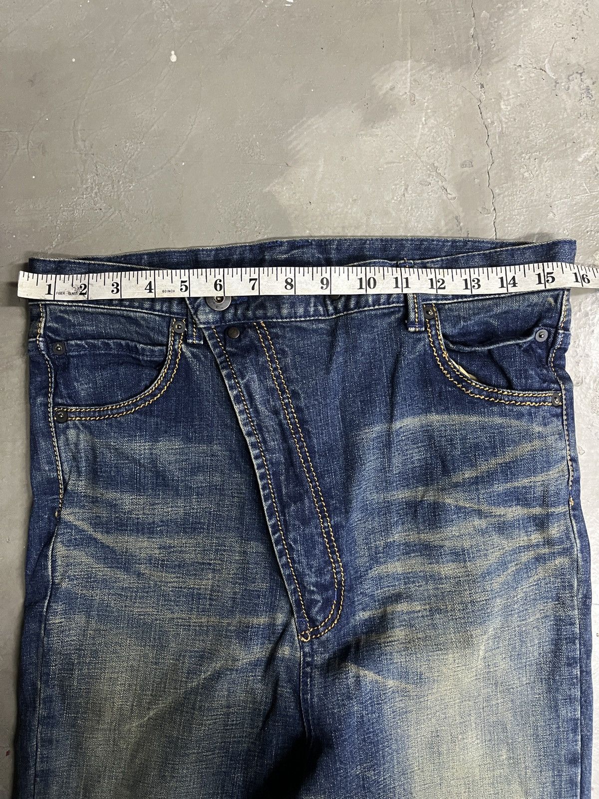 If Six Was Nine Ifsixwasnine Style Whiskered Asymmetrical Zipper Flare Pants Size US 32 / EU 48 - 7 Thumbnail