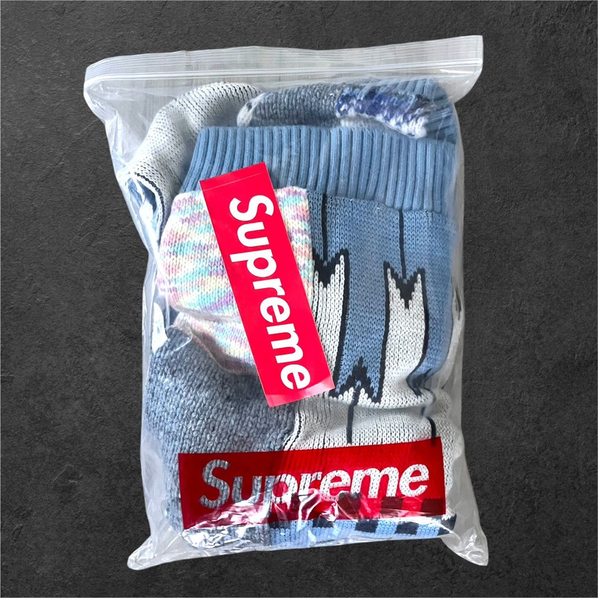 Supreme Supreme Patchwork Zip Up Hooded Sweater 'Light Blue' Size US XXL / EU 58 / 5 - 5 Thumbnail