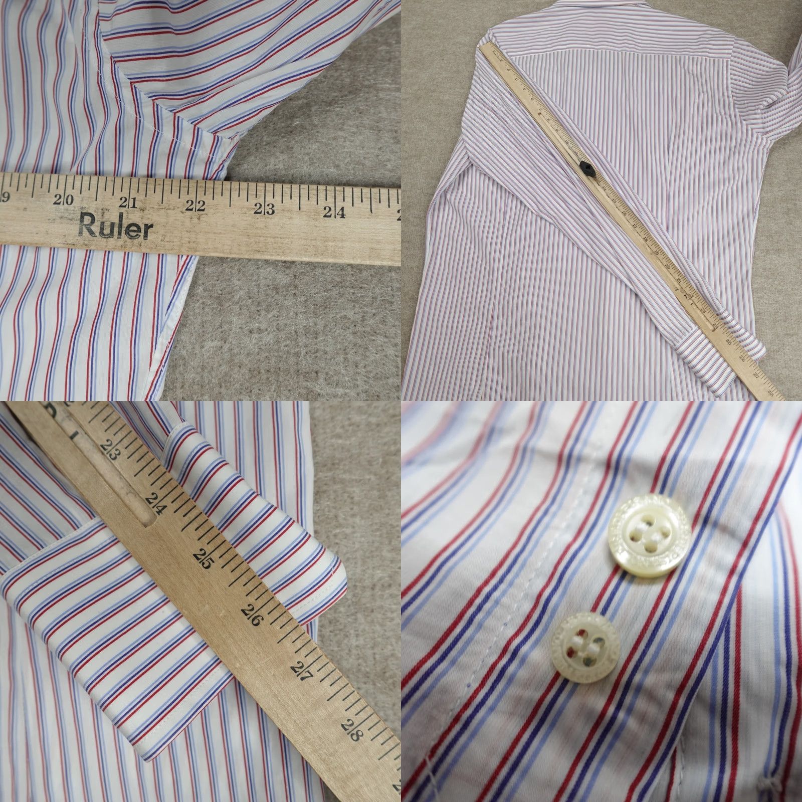Drome Eredi Pisano Mens Shirt L White Striped Cotton Tailored in Rome Cutaway Button-Up Shirt Mens L White Striped Cotton Tailored in Rome Cutaway Size US L / EU 52-54 / 3 - 8 Thumbnail