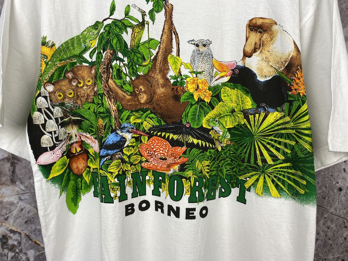 Vintage Men’s Rainforest Borneo T-Shirt Animals Size XXL Size US XXL / EU 58 / 5 - 4 Thumbnail