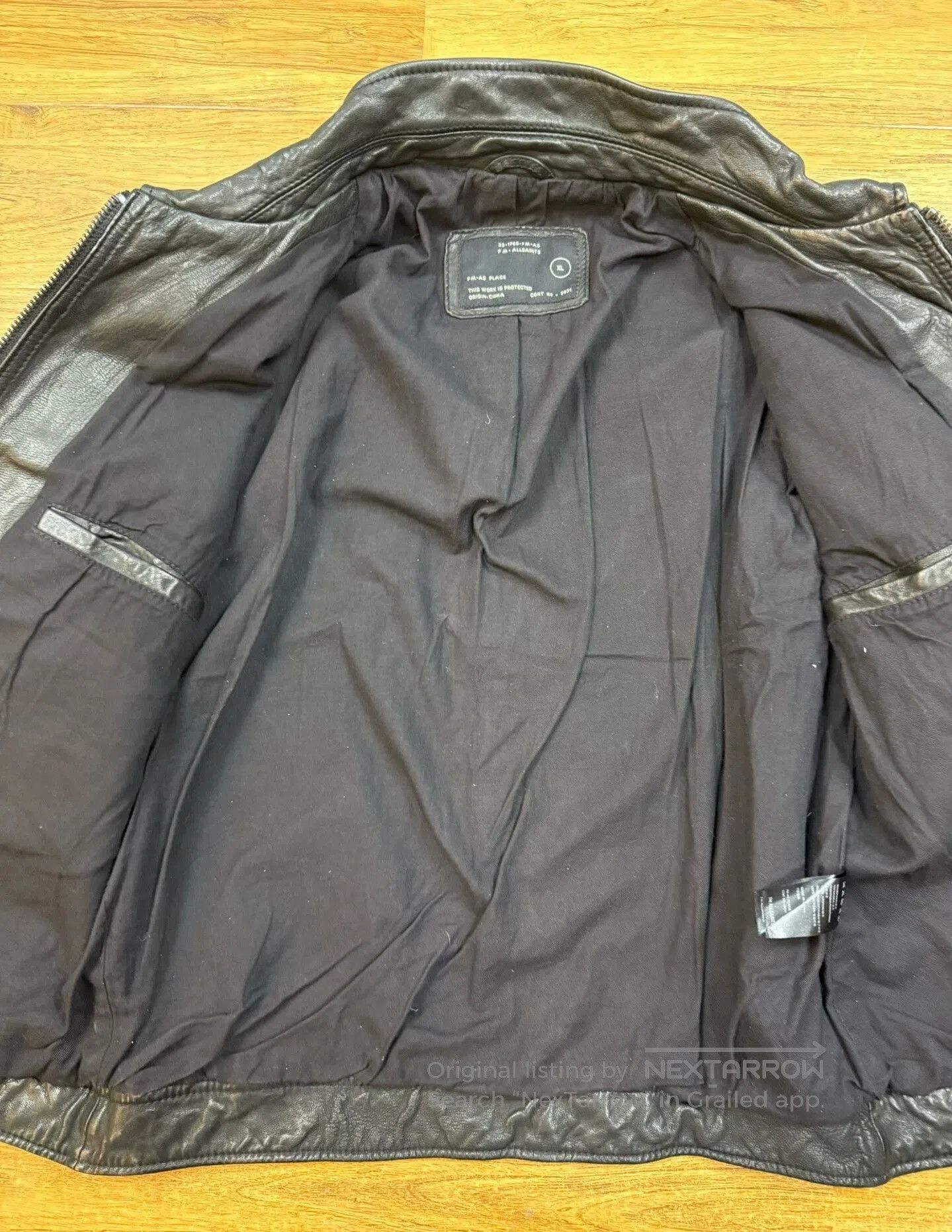 Allsaints AllSaints Men's Leather Jacket Lark XL. Size US XL / EU 56 / 4 - 3 Thumbnail