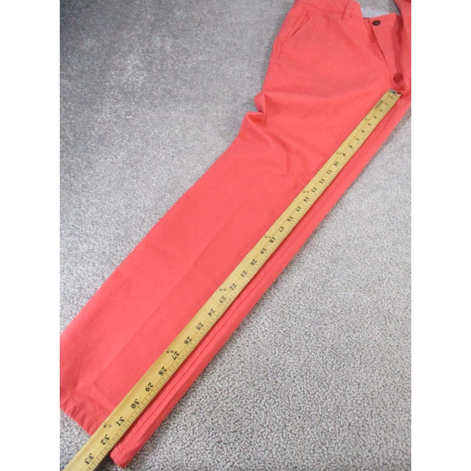 Bonobos Bonobos Pants Mens 31 Athletic Chino Red 31x32 Twill Flat Front Zip City College Preppy Mens Size US 31 - 4 Thumbnail