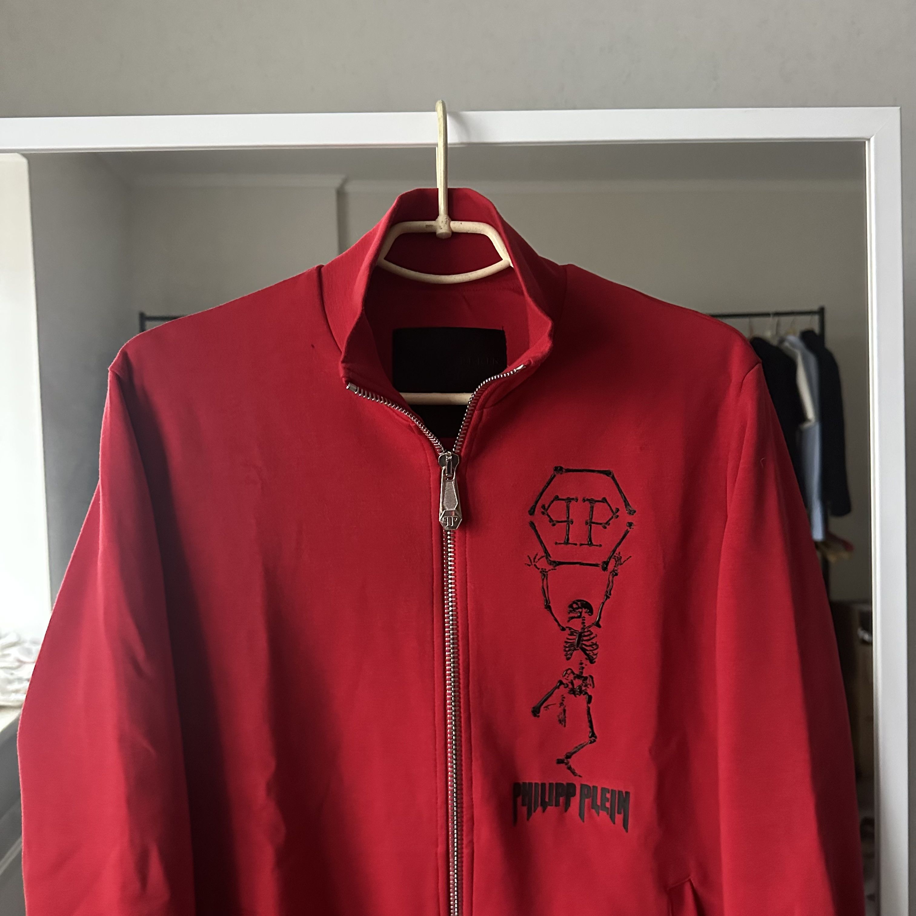 Designer Philipp Plein Skeleton Logo Full Zip High Neck Sweatshirt Size US M / EU 48-50 / 2 - 2 Thumbnail