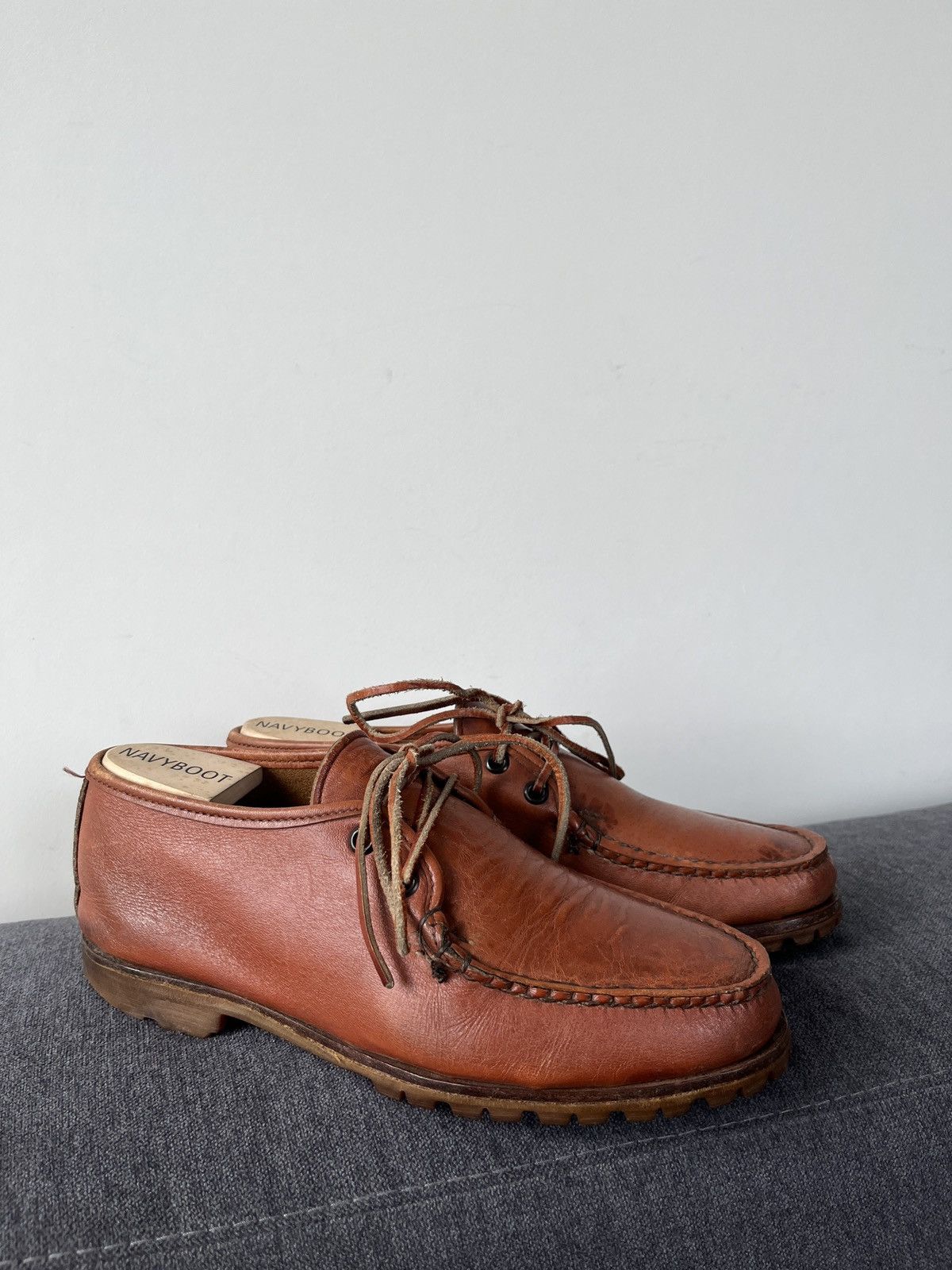 Quoddy Quoddy Handmade Leather Heritage Canoe Moccasins Boots Size US 7 / EU 40 - 14 Thumbnail