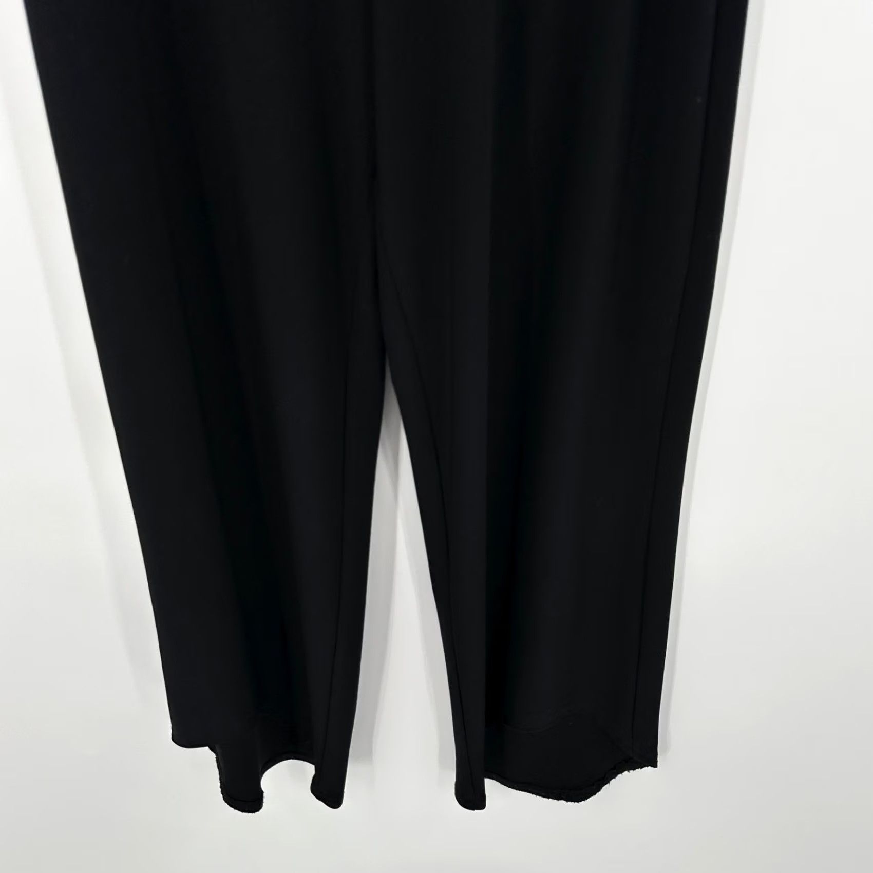 Vintage Sympli Black Wide Leg Stirrup Cut Out Hem Pull On Pants Women's Size 4 Size 27" / US 4 / IT 40 - 6 Thumbnail