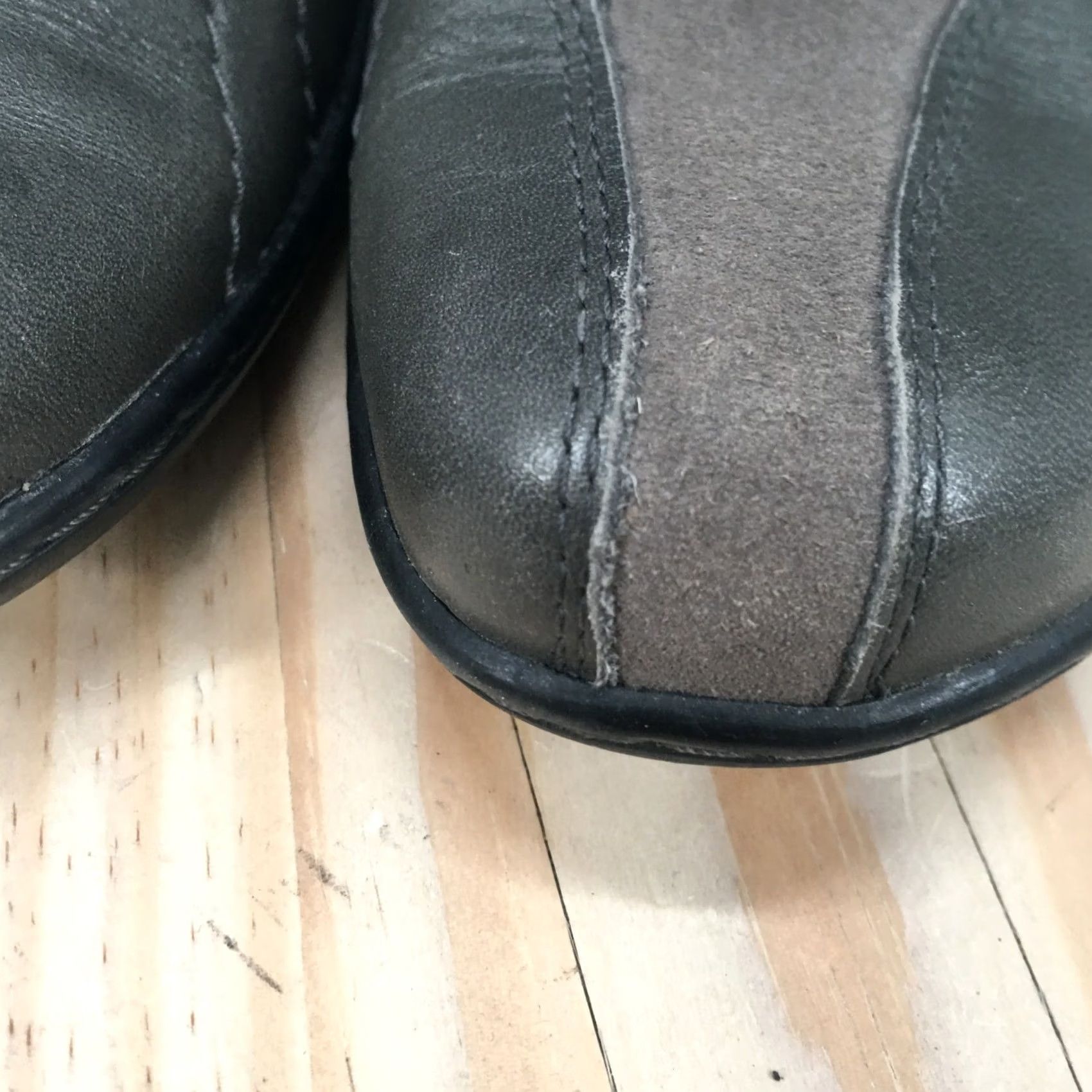 Clarks Clarks Bendables Womens 8.5 M Casual Comfort Slip On Loafer Flats Gray Leather Size US 6 / IT 36 - 4 Thumbnail