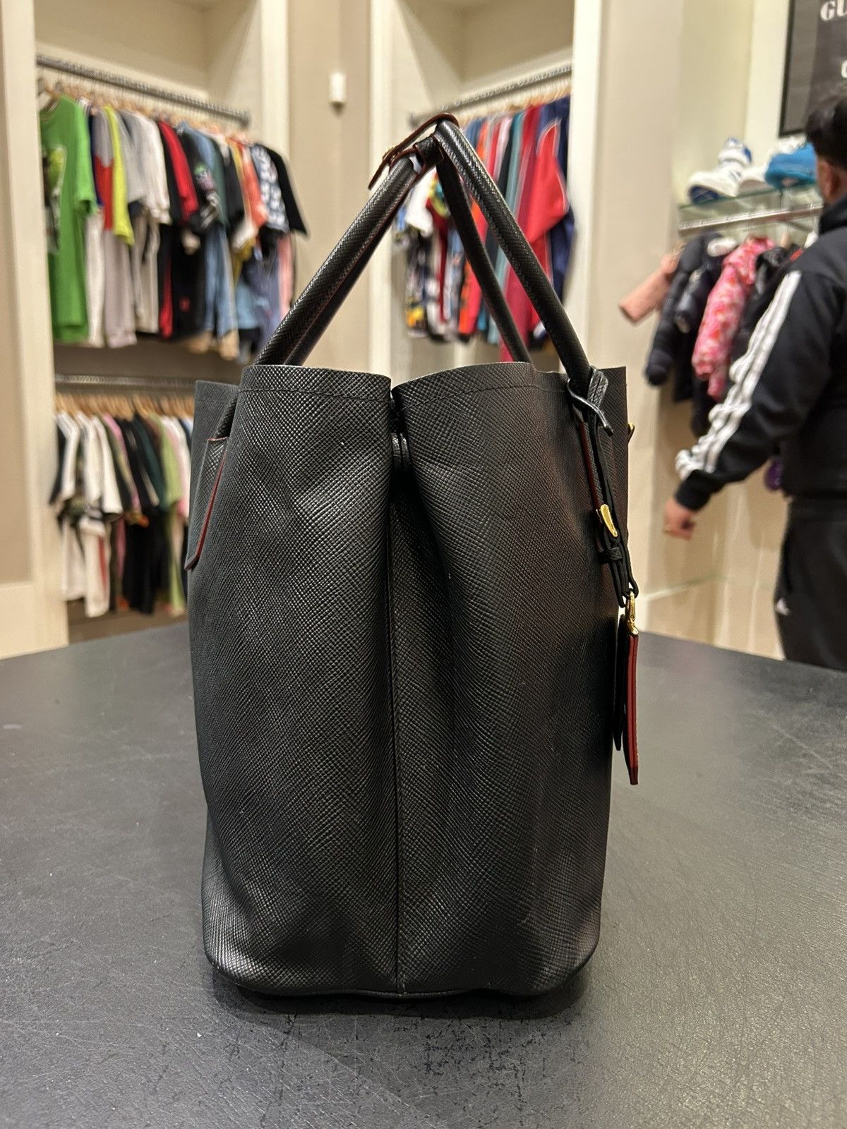 Prada Prada Saffiano Medium Leather Double Tote Bag Size ONE SIZE - 4 Thumbnail