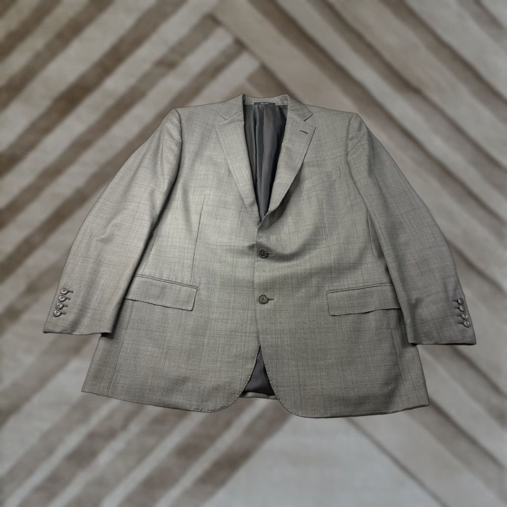 Ermenegildo Zegna Ermenegildo Zegna Blazer Single-Breasted Wool 48R Plaid Gray Men Size 48R - 1 Thumbnail