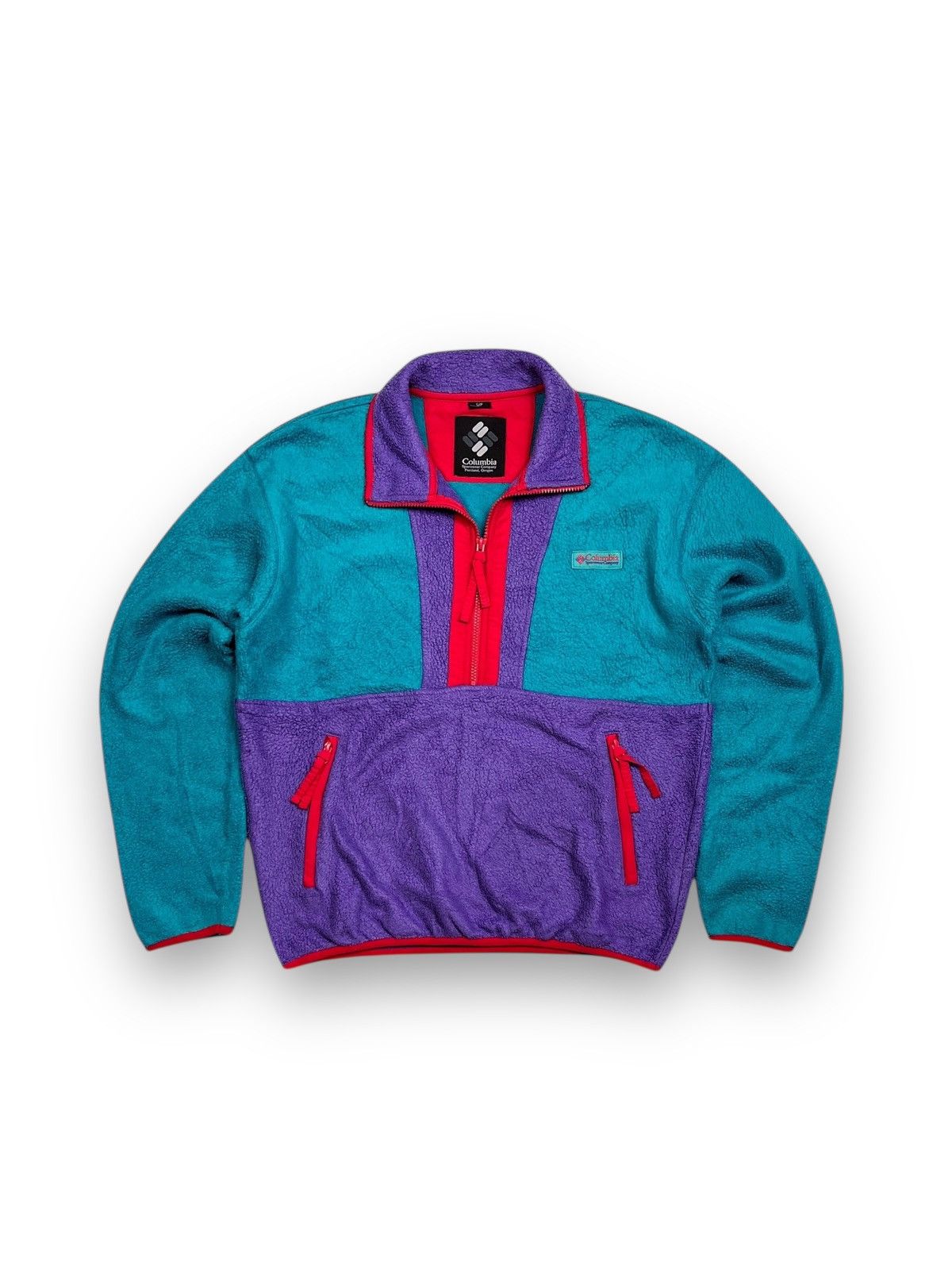 Columbia Y2K Columbia Colorblock Half Zipper Fleece Jacket Size US M / EU 48-50 / 2 - 1 Thumbnail