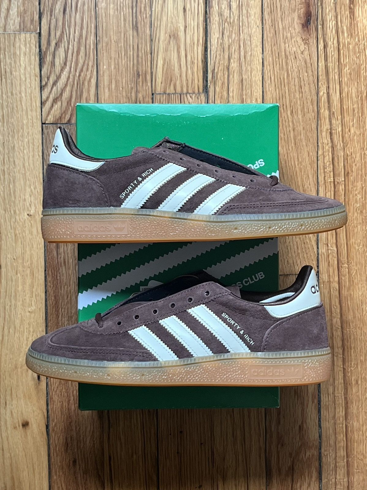Adidas × Sporty & Rich adidas x Sporty & Rich Handball Spezial Brown Auburn Gum Size US 9.5 / EU 42-43 - 6 Thumbnail