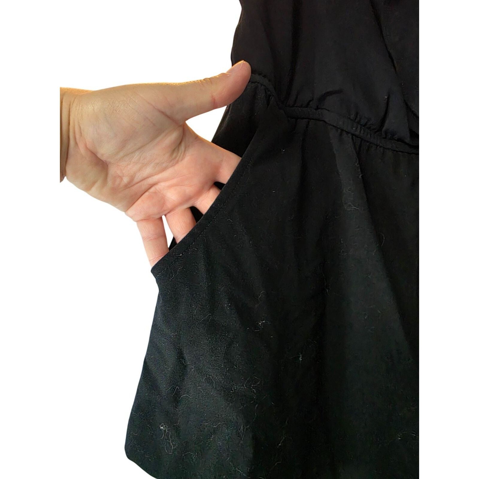& Other Stories A. Byer Black Ruffled Cold Shoulder Romper Womens Size S Size 26" / US 2 / IT 38 - 3 Thumbnail