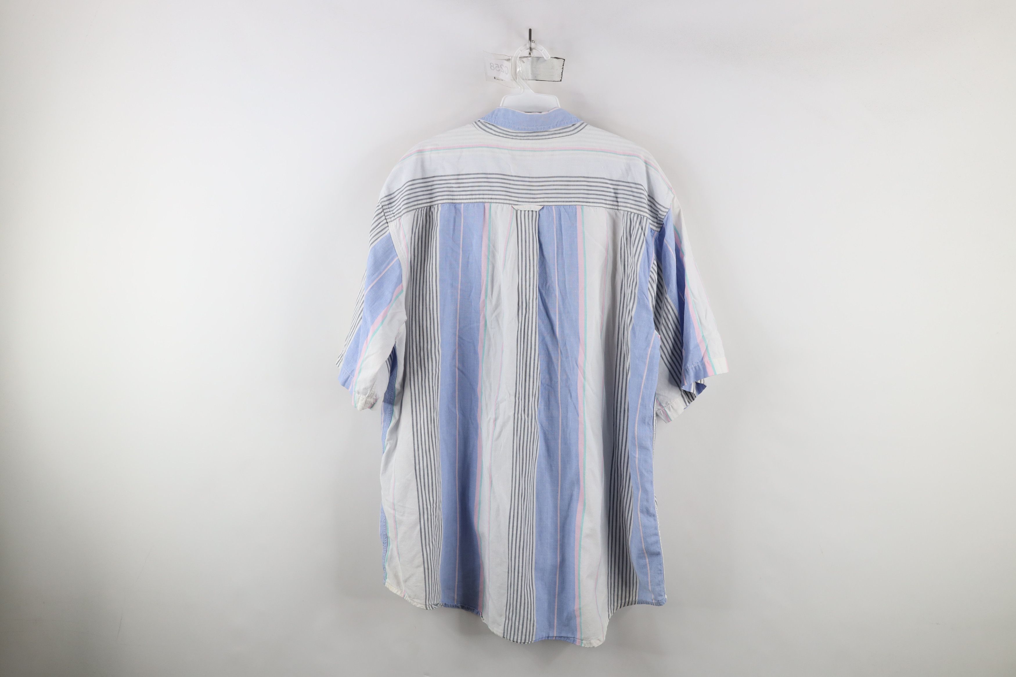 Vintage Vintage 90s Streetwear Block Short Sleeve Button Down Shirt Size US XL / EU 56 / 4 - 12 Thumbnail