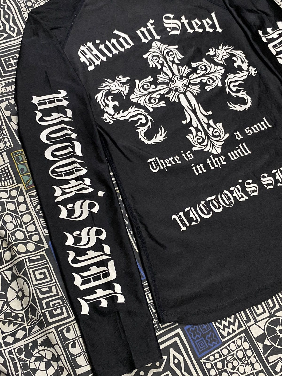 14th Addiction × Japanese Brand × Le Grande Bleu (L.G.B.) Body Maker Chrome Cross Polyster Longsleeve T shirt Size US S / EU 44-46 / 1 - 9 Thumbnail