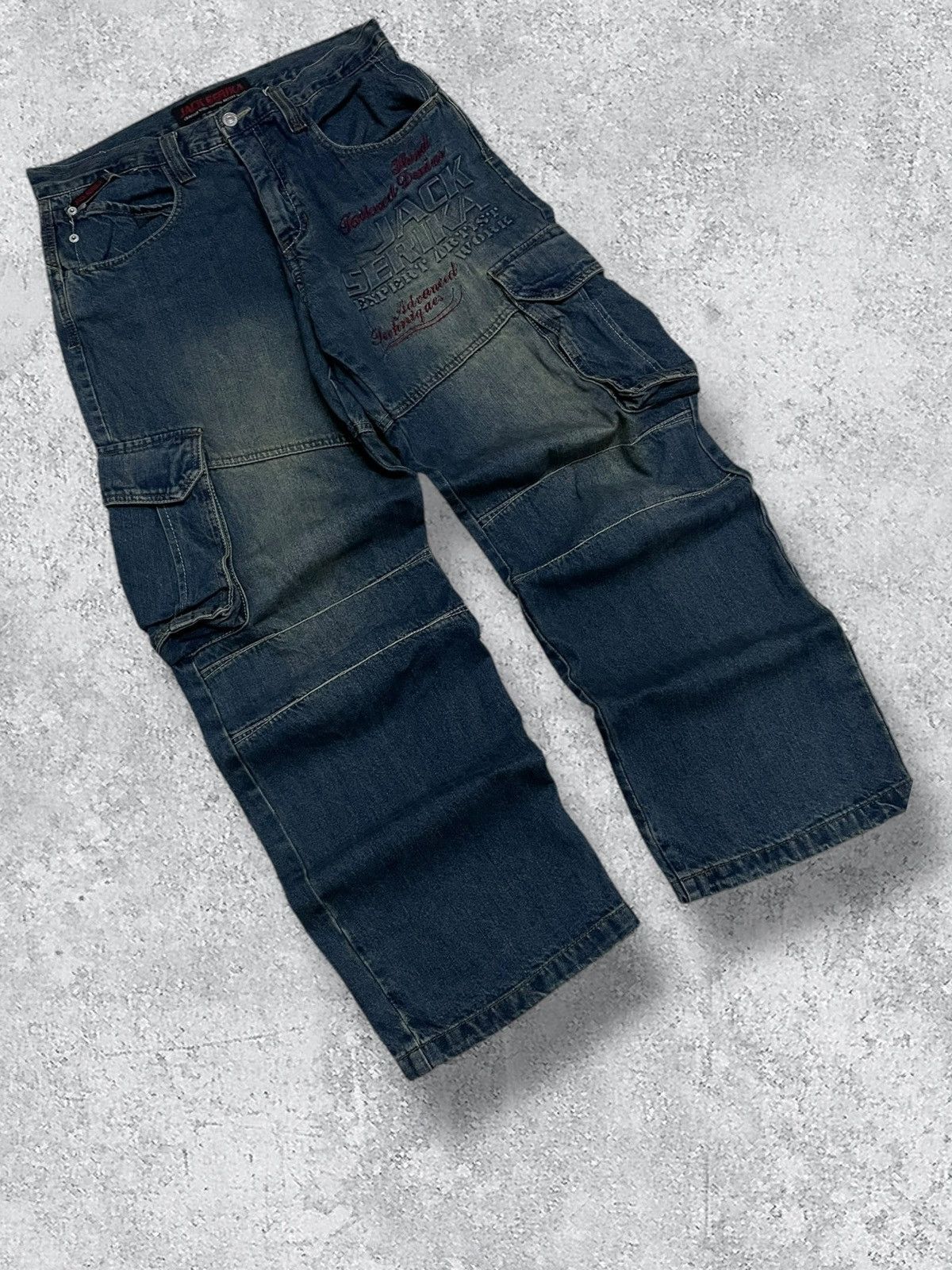 Designer Vintage Designer Jack Serika Expert ArtistWork Baggy Jean Size US 32 / EU 48 - 2 Thumbnail