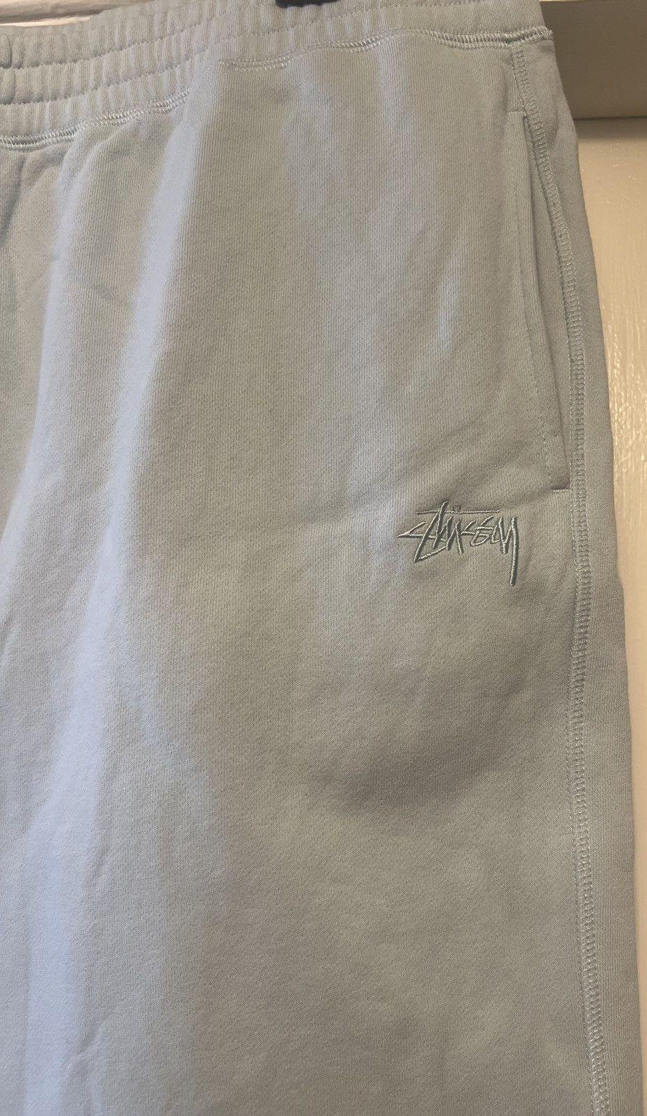 Stussy Authentic Stussy Stock Fleece shorts baby blue xxl cotton Size US 40 / EU 56 - 2 Thumbnail