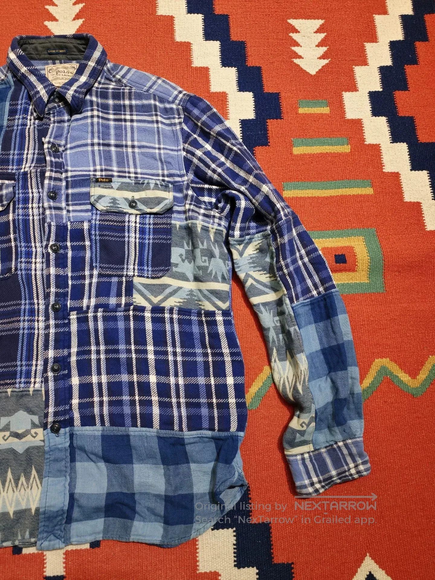 Polo Ralph Lauren Ralph Lauren RL Polo Indigo Patchwork Shirt. Size US M / EU 48-50 / 2 - 2 Thumbnail