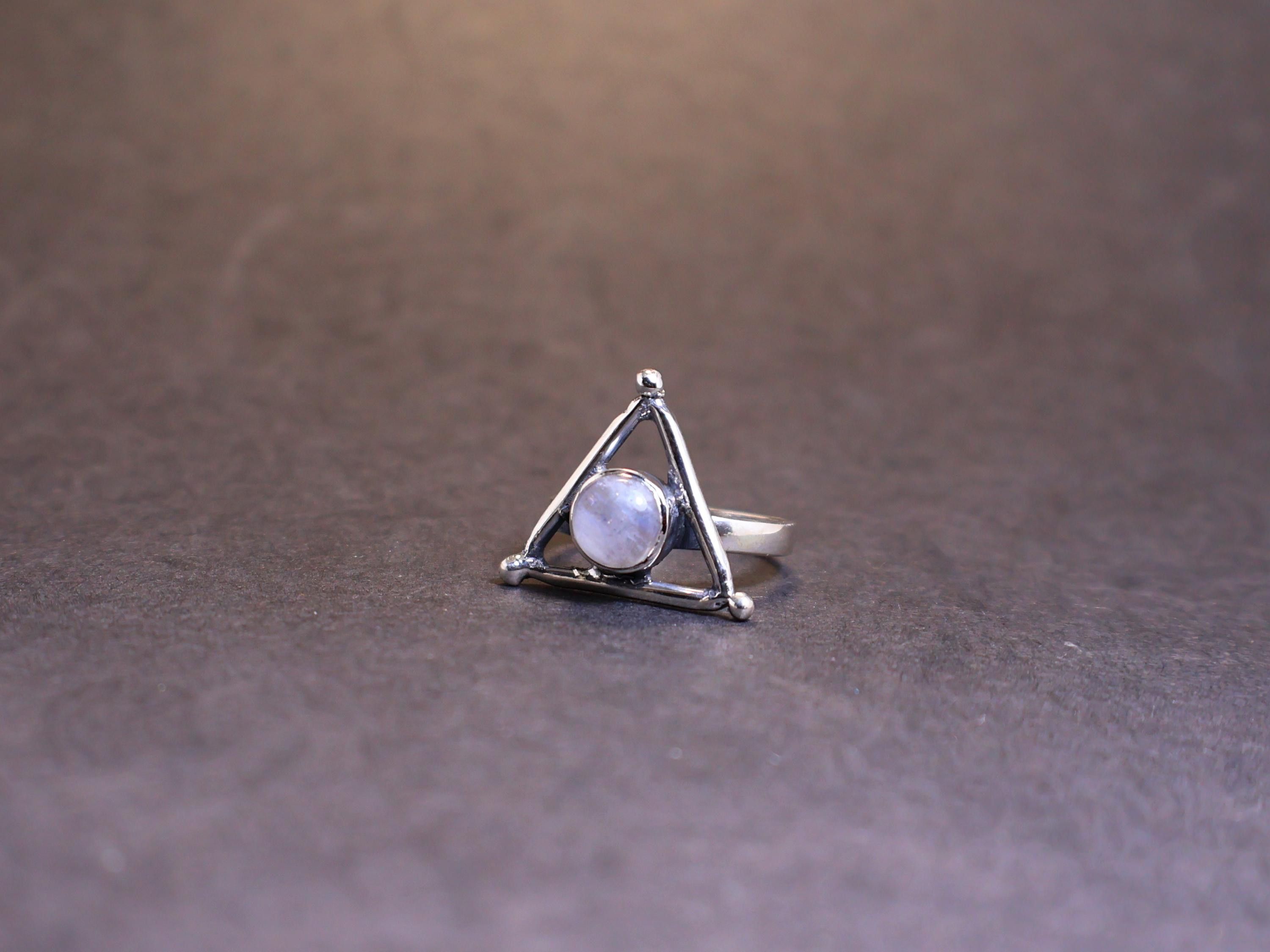Handmade Moonstone Ring, 925 Sterling Silver Handmade Gemstone Ring, Size ONE SIZE - 4 Thumbnail