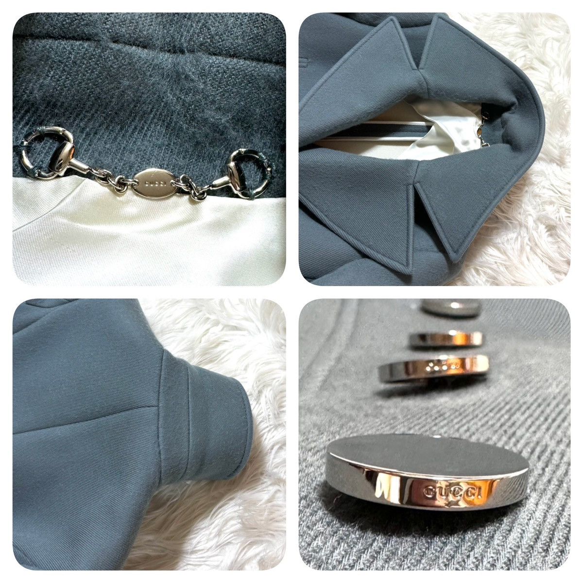Gucci Gucci silver button double jacket peacoat size 36 pale Size XS / US 0-2 / IT 36-38 - 4 Thumbnail