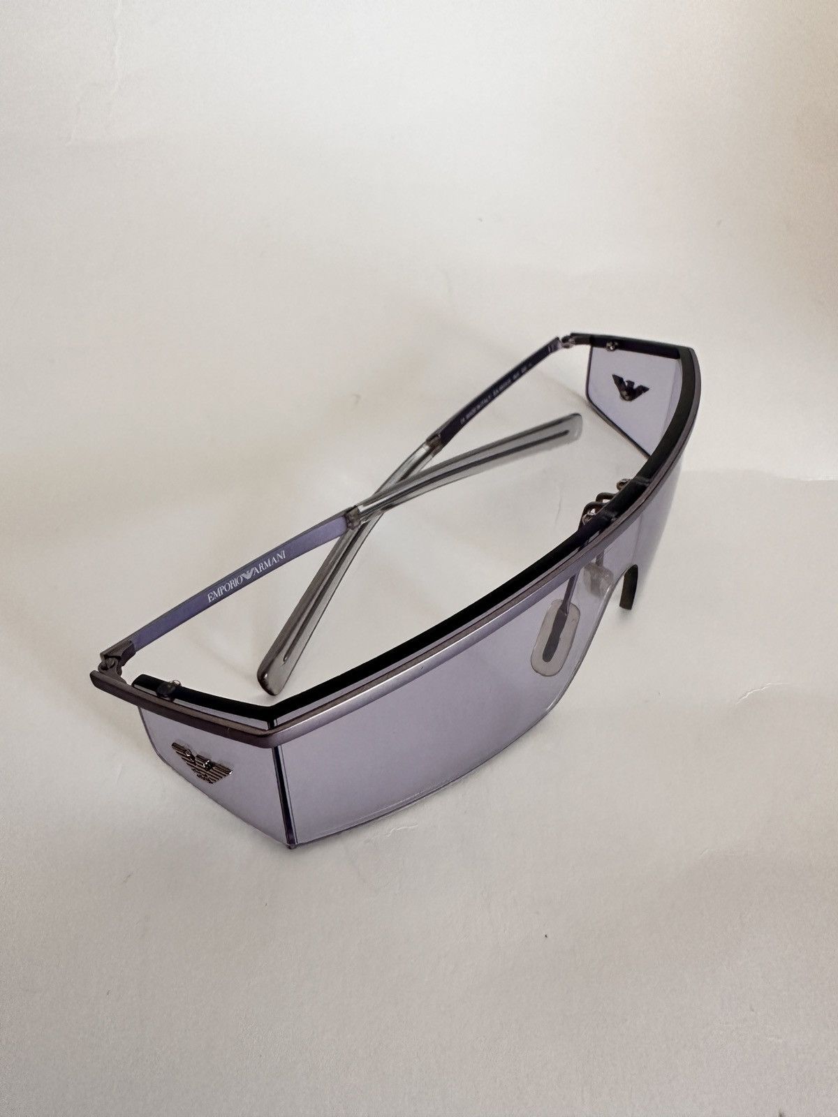 Emporio Armani Emporio Armani Futuristic Shield Sunglasses (Vintage) Size ONE SIZE - 12 Thumbnail
