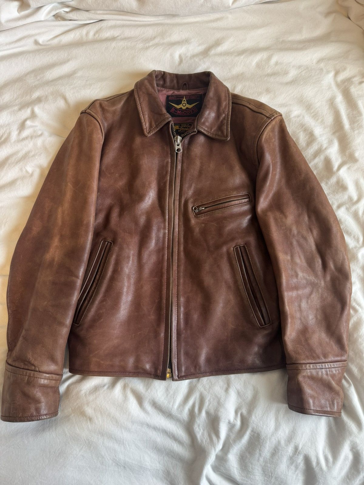 The Real McCoy's B-McCoy’s Brown Steerhide Leather Jacket Size US M / EU 48-50 / 2 - 1 Thumbnail