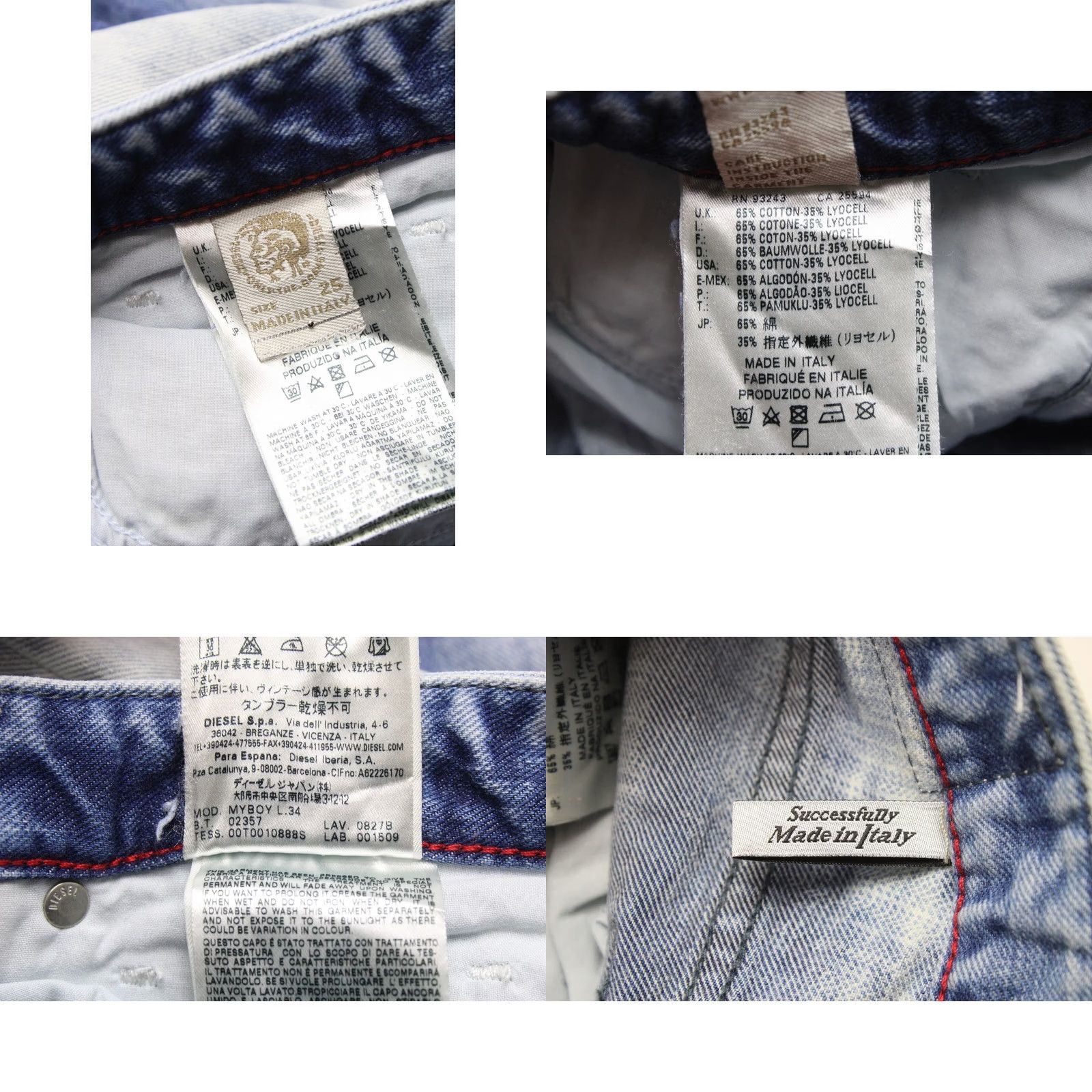 Diesel DIESEL Myboy Regular Slim-Straight Low Waist 0827B Jeans Women's W25/L34 Blue Denim Casual Winter Spring Summer Autumn Men/Women? Size 42" / US 20 - 8 Thumbnail
