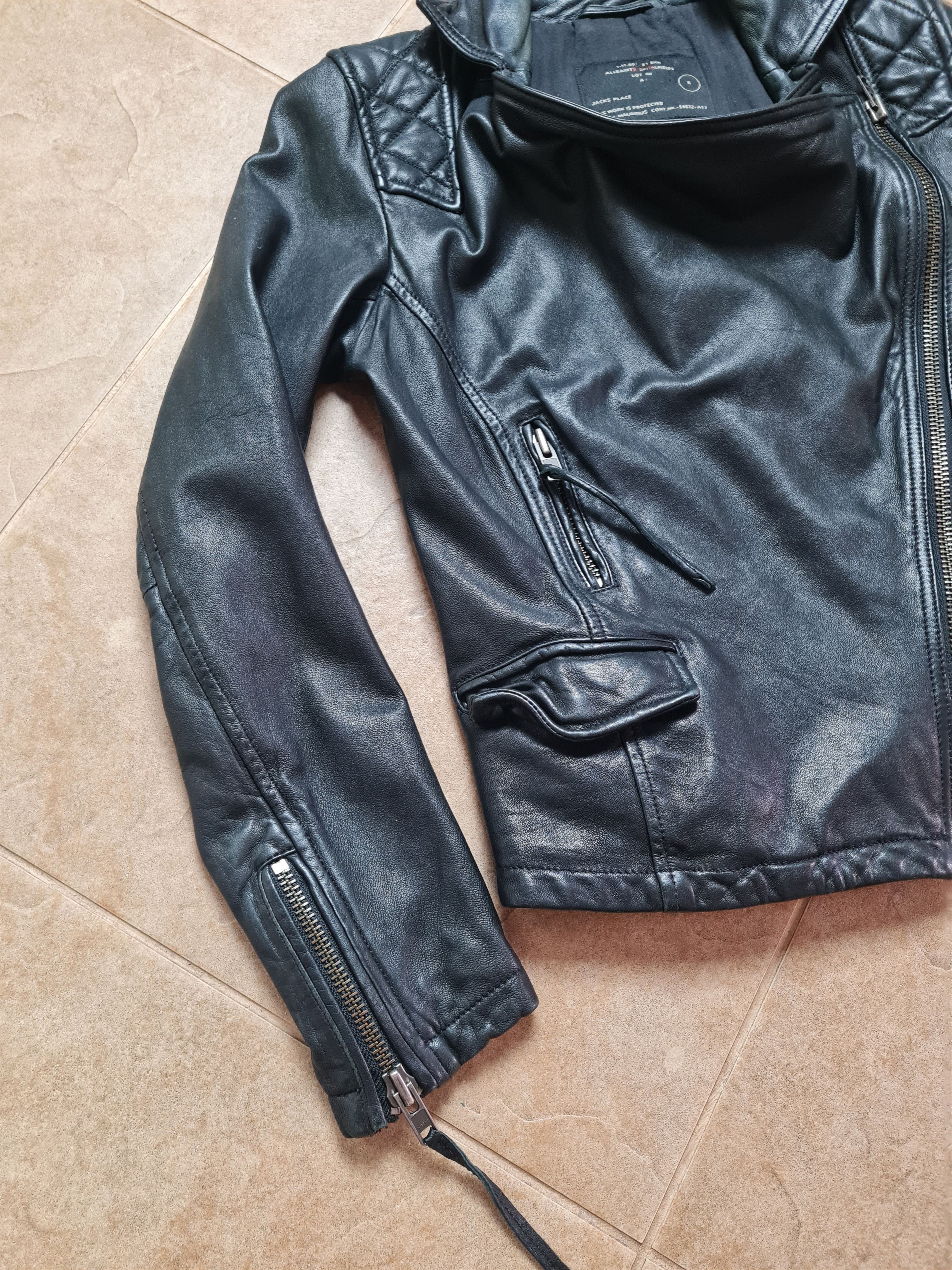 Allsaints VINTAGE ALL SAINTS STANTON LEATHER JACKET BLACK SIZE 6 Size M / US 6-8 / IT 42-44 - 14 Thumbnail