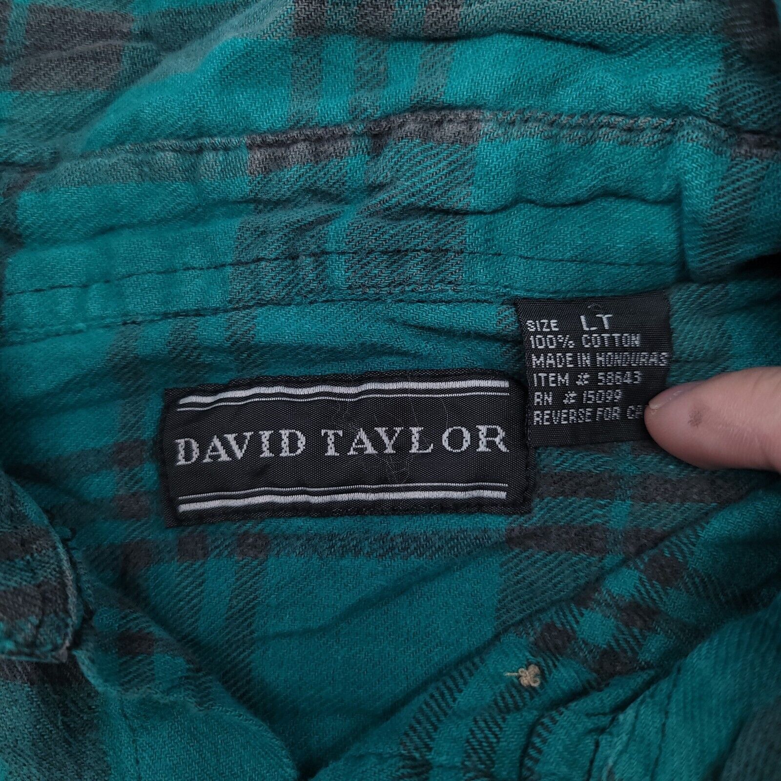 David Taylor David Taylor Tartan Flannel Button Up Shirt Mens Size LT Size US L / EU 52-54 / 3 - 3 Thumbnail