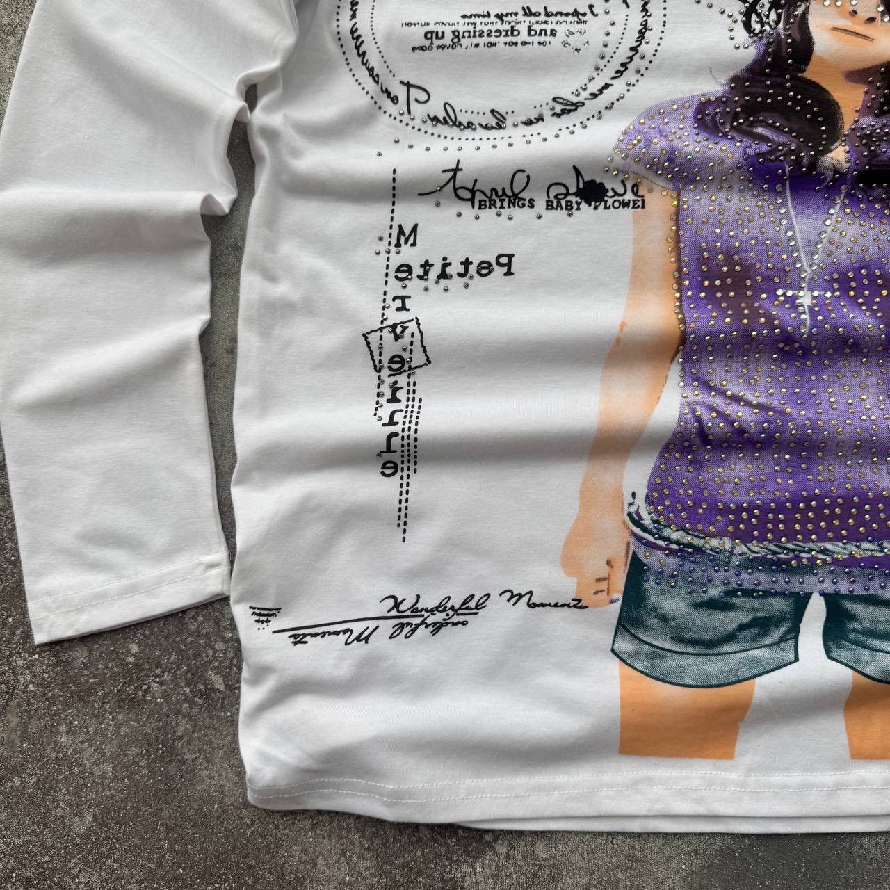 Japanese Brand Sexy Girl Printed Y2K Amazing Long Sleeve Top Size M / US 6-8 / IT 42-44 - 6 Thumbnail