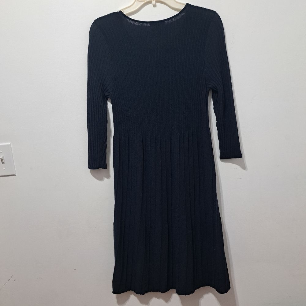 Eileen Fisher Eileen Fisher Washable Wool Scoop Neck Knit Dress Small Peti Size S / US 4 / IT 40 - 12 Thumbnail
