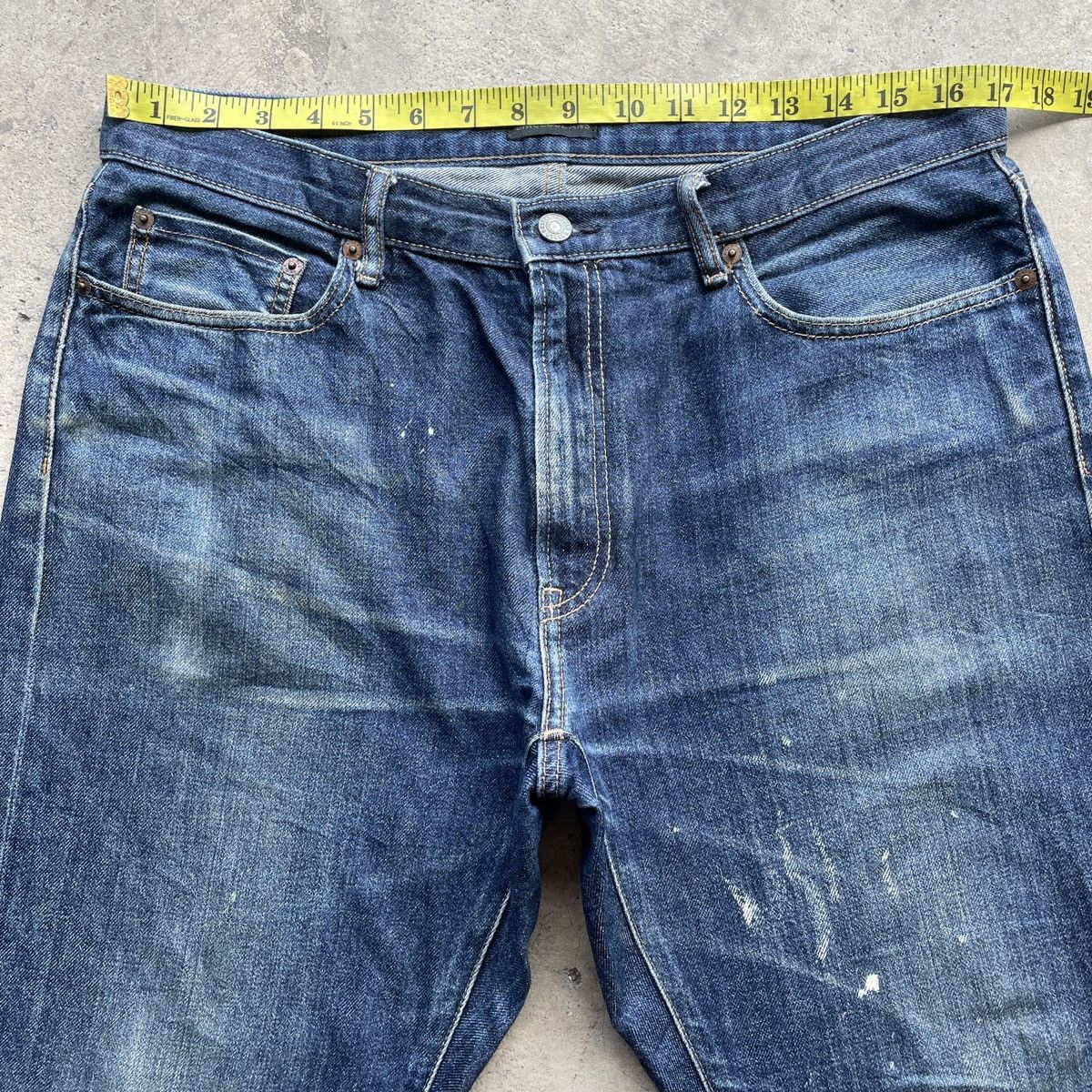 Japanese Brand Vintage Japanese Selvedge Jeans Faded Distressed Denim Pants Size US 34 / EU 50 - 5 Thumbnail