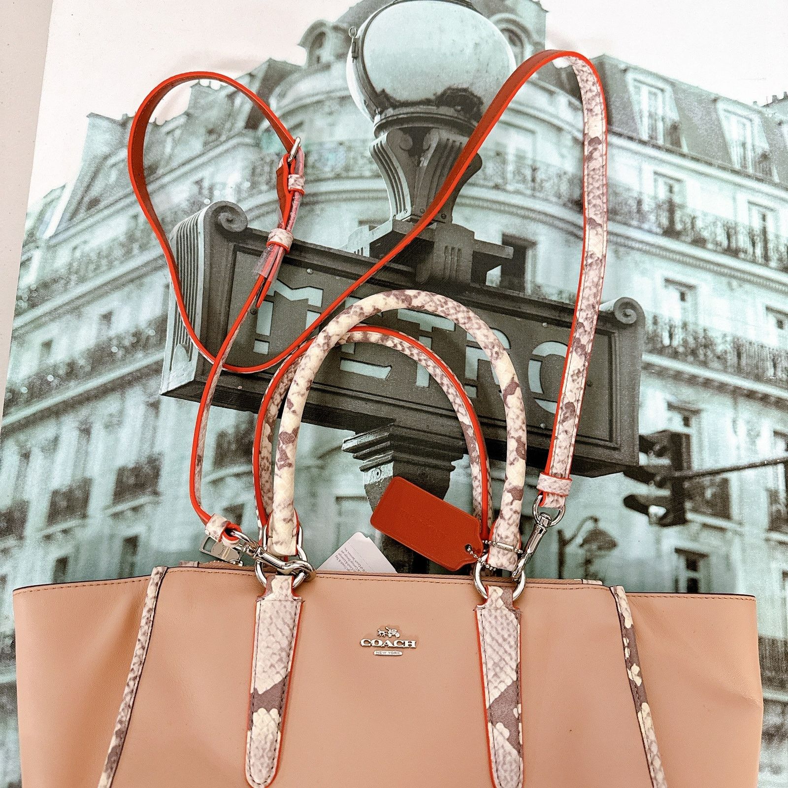 Coach Coach F11751 Crosby Carryall Tote in Nude Pink Multi Leaher Size ONE SIZE - 6 Thumbnail