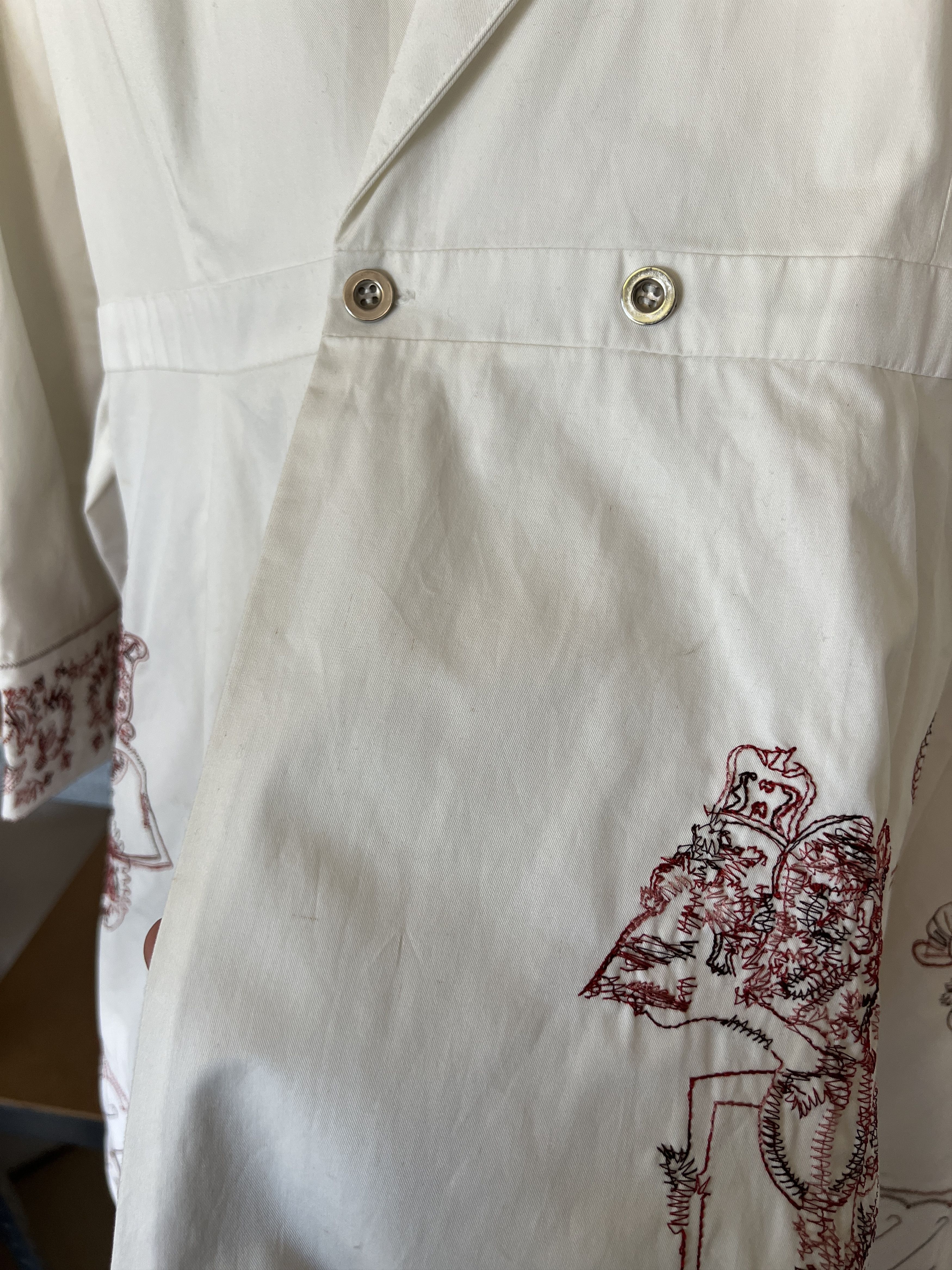 Miu Miu × Vintage Miu Miu Vintage Y2K Embroidered People Logo Dress Size S / US 4 / IT 40 - 10 Thumbnail