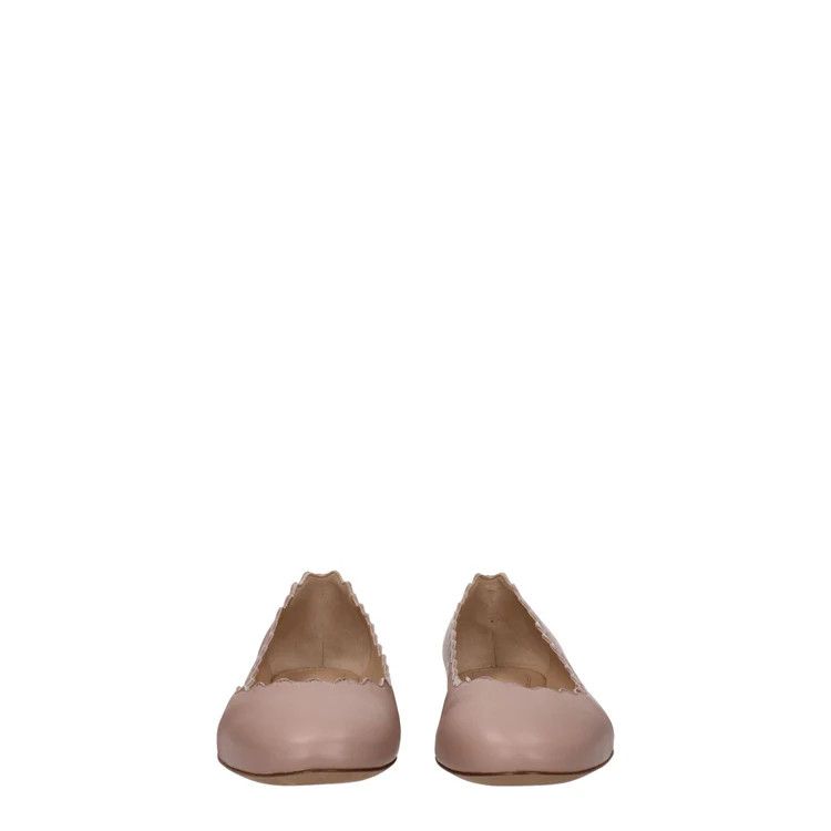ob1o1e1024 Leather Ballet Flats in Pink Flats