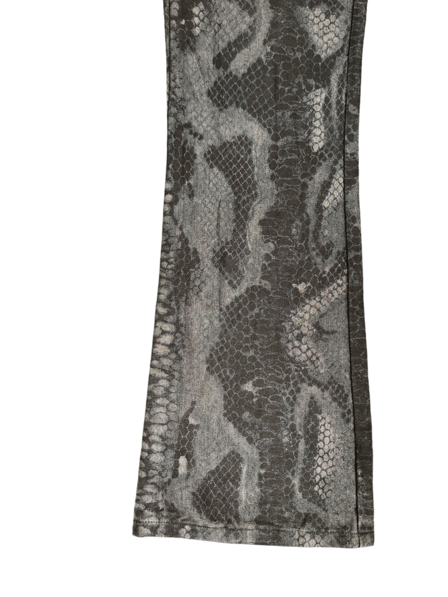 If Six Was Nine Flare Jeans Mavi Python Printed Denim Bootcut Y2k Size US 27 - 6 Thumbnail