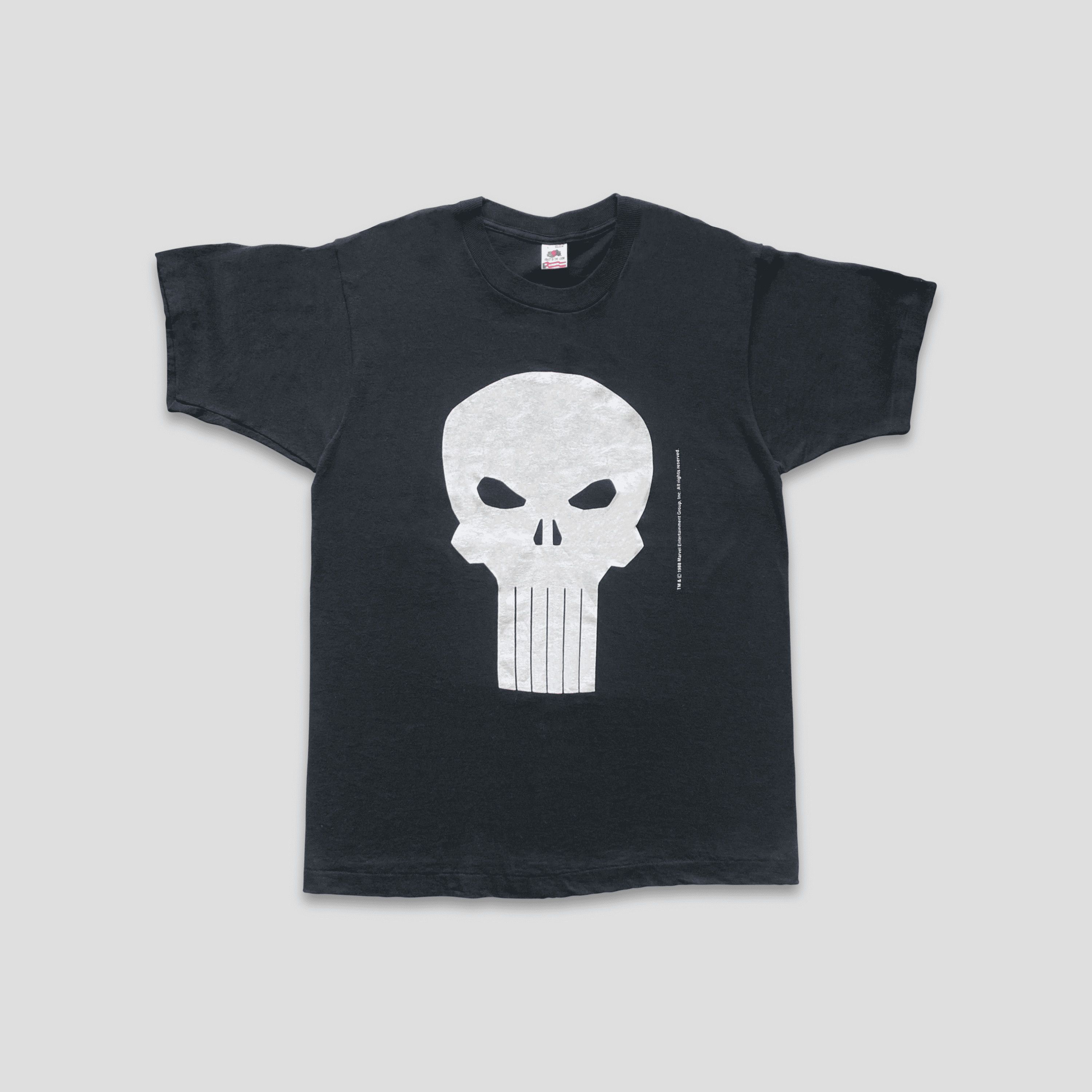 Marvel Comics × Vintage Vintage 1988 Marvel Punisher Big Logo T-Shirt Size US L / EU 52-54 / 3 - 1 Thumbnail