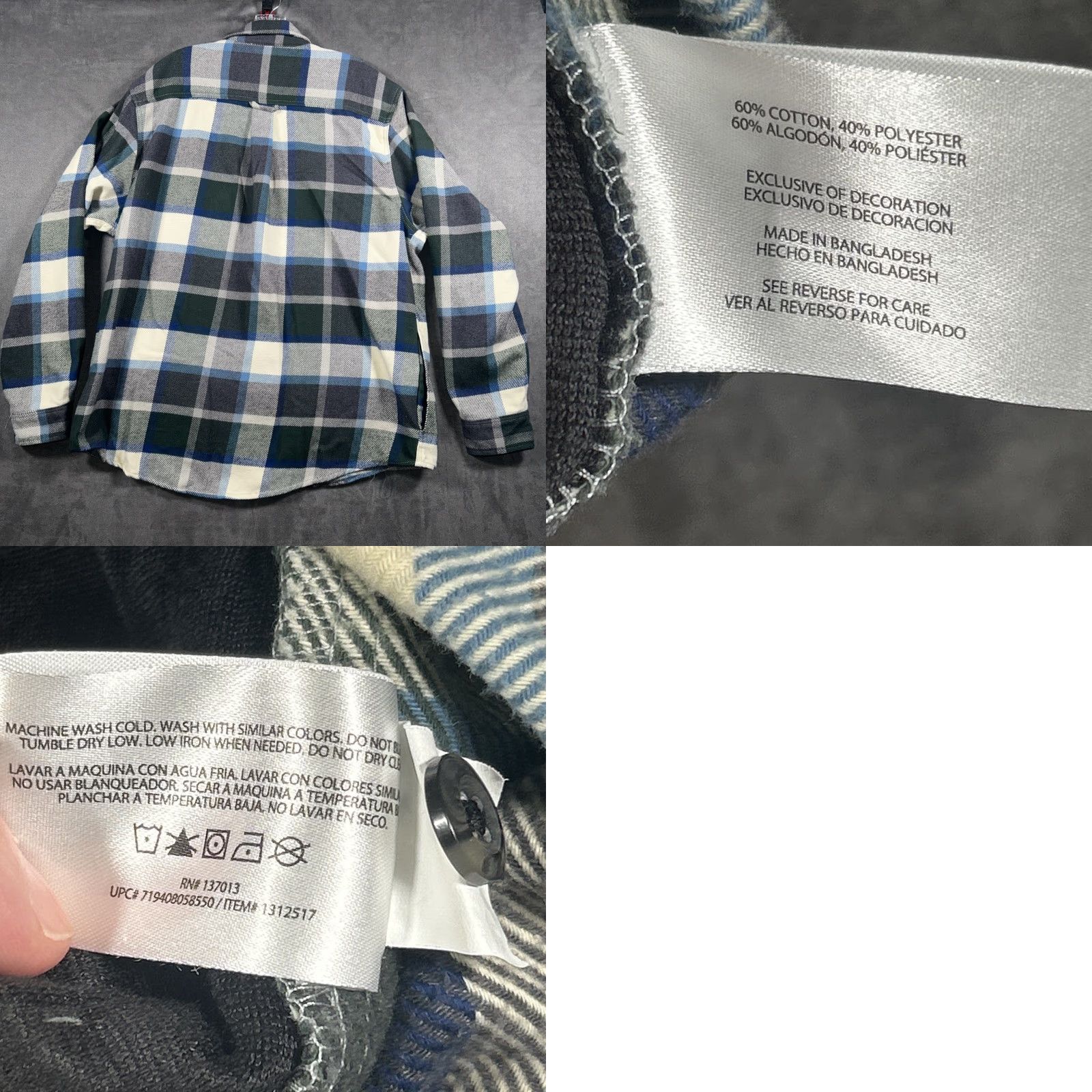 Orvis Orvis Shirt Mens 2XL Flannel Plaid Long Sleeve Button-Up Pockets Multicolor Casual Workwear Travel Size US XXL / EU 58 / 5 - 8 Thumbnail