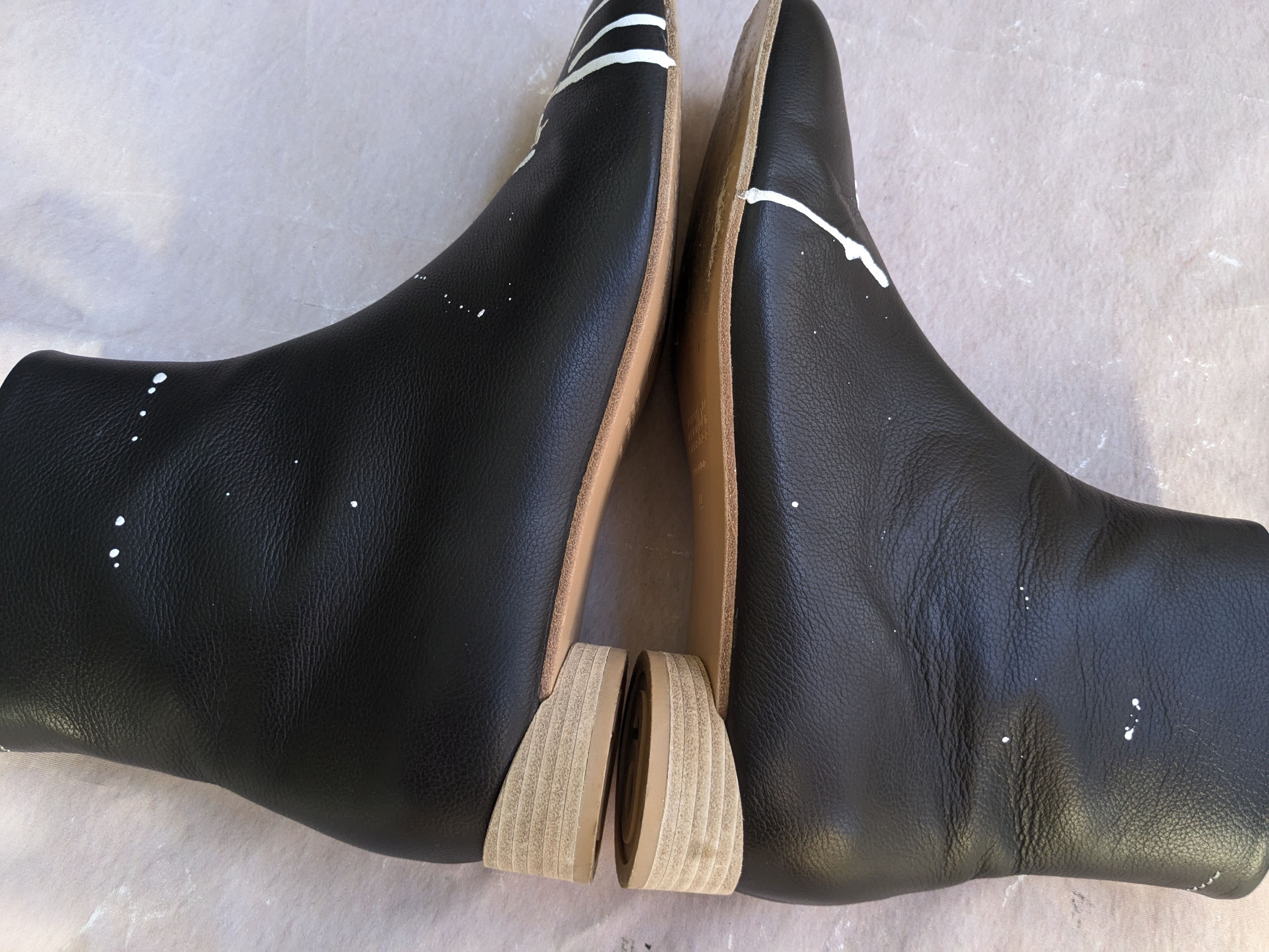 Maison Margiela Maison Margiela Side Zip Boots Paint Splatter Black 11 44 Size US 11 / EU 44 - 10 Thumbnail