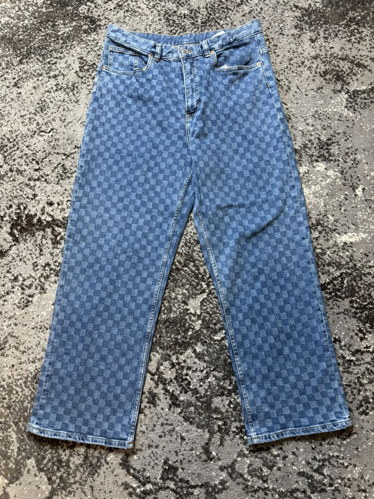Japanese Brand × Vintage Vintage Monki Monogram print pants Size 34" / US 12 / IT 48 - 1 Thumbnail