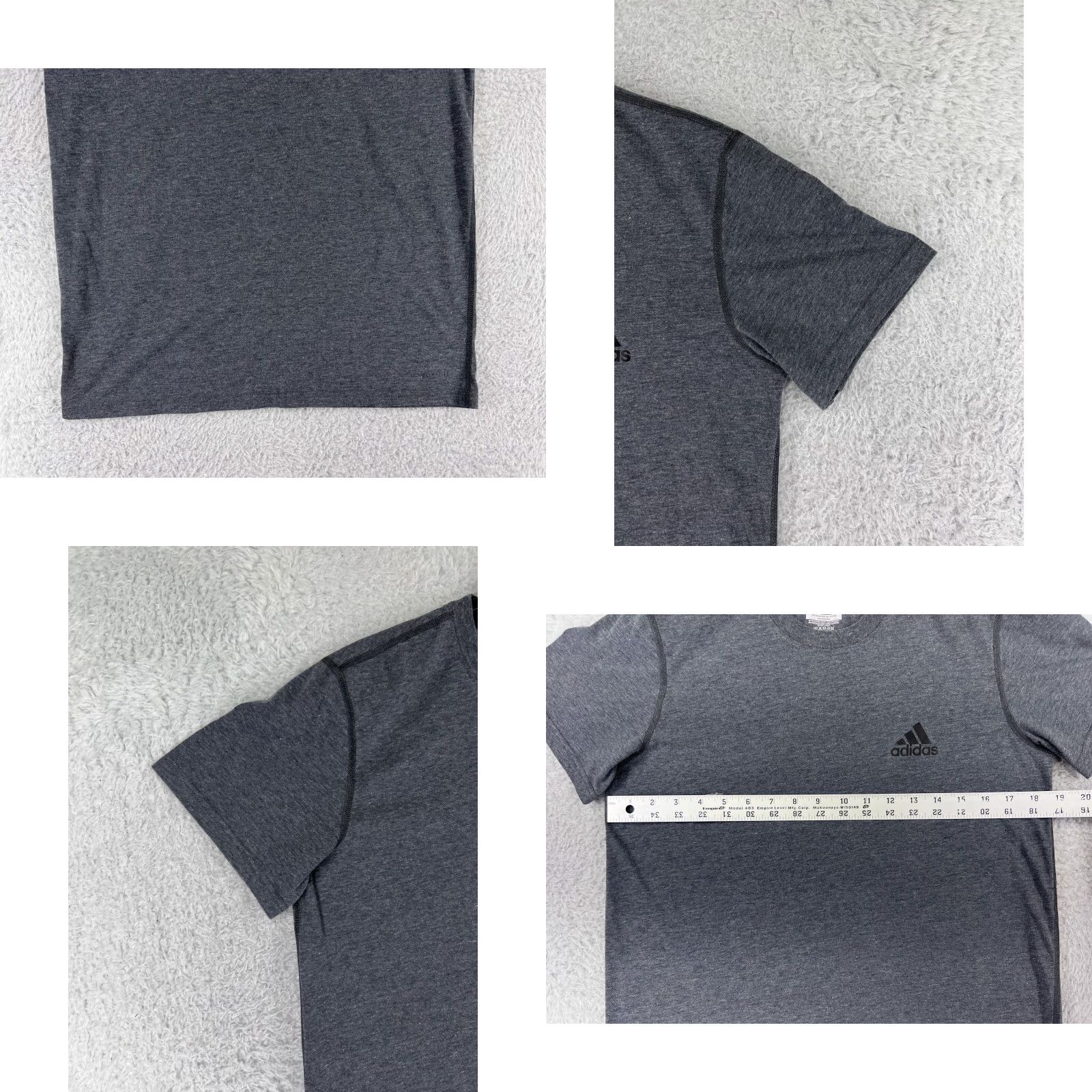 Adidas Adidas Shirt Mens Medium Gray Short Sleeve Crew Neck Logo Size US M / EU 48-50 / 2 - 8 Thumbnail