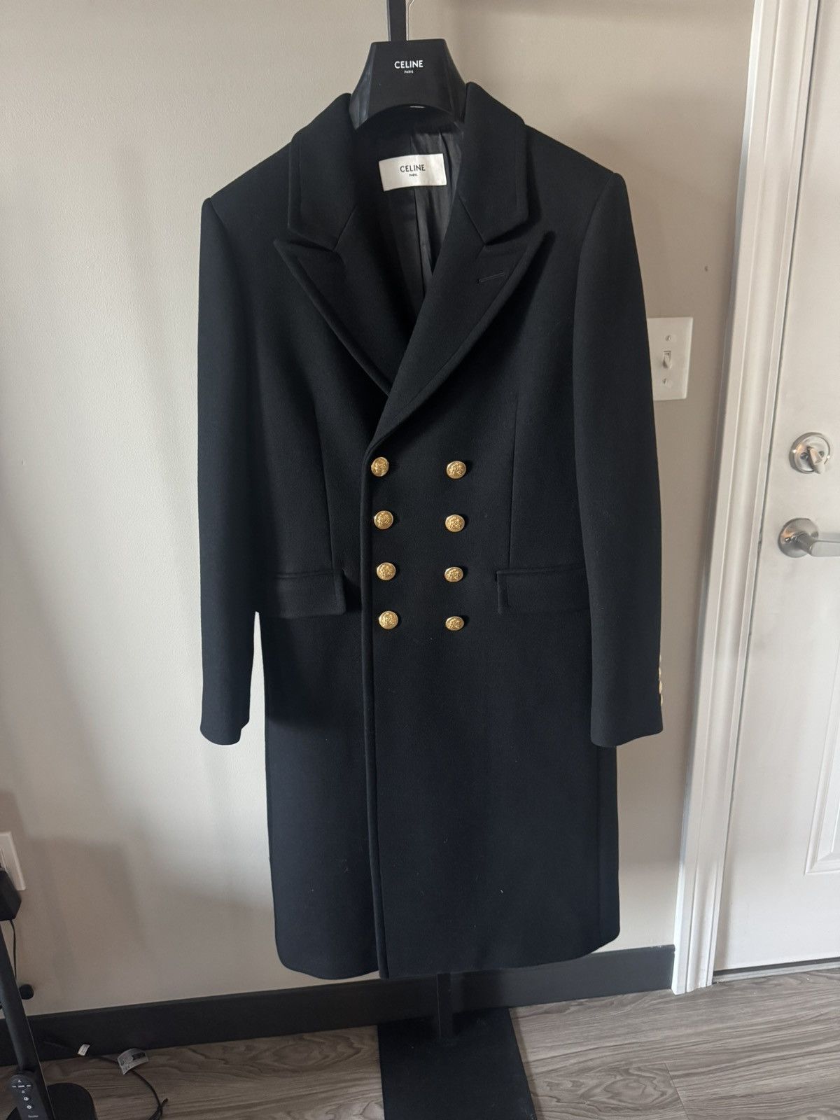 Celine CELINE BY HEDI SLIMANE FW20 COAT OF ARMS IN WOOL FELT Size US L / EU 52-54 / 3 - 2 Thumbnail