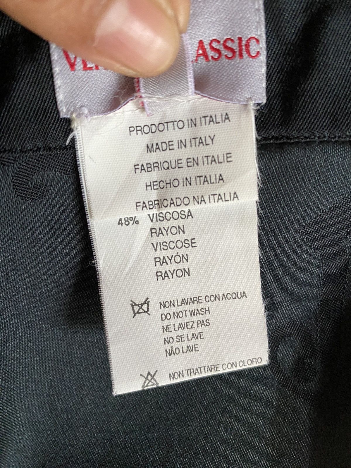 Versace VERSACE CLASSIC Rayon Black Shirt Size M / US 6-8 / IT 42-44 - 6 Thumbnail