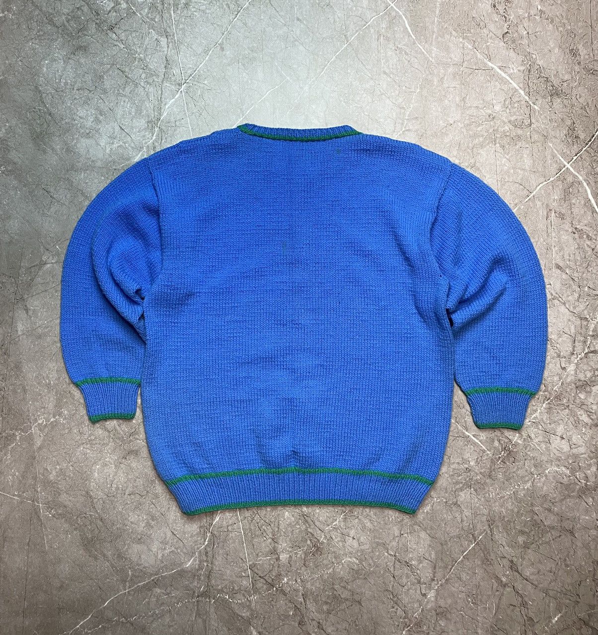 Handmade × Vintage Vintage hand knit golf sweater Size US L / EU 52-54 / 3 - 4 Thumbnail