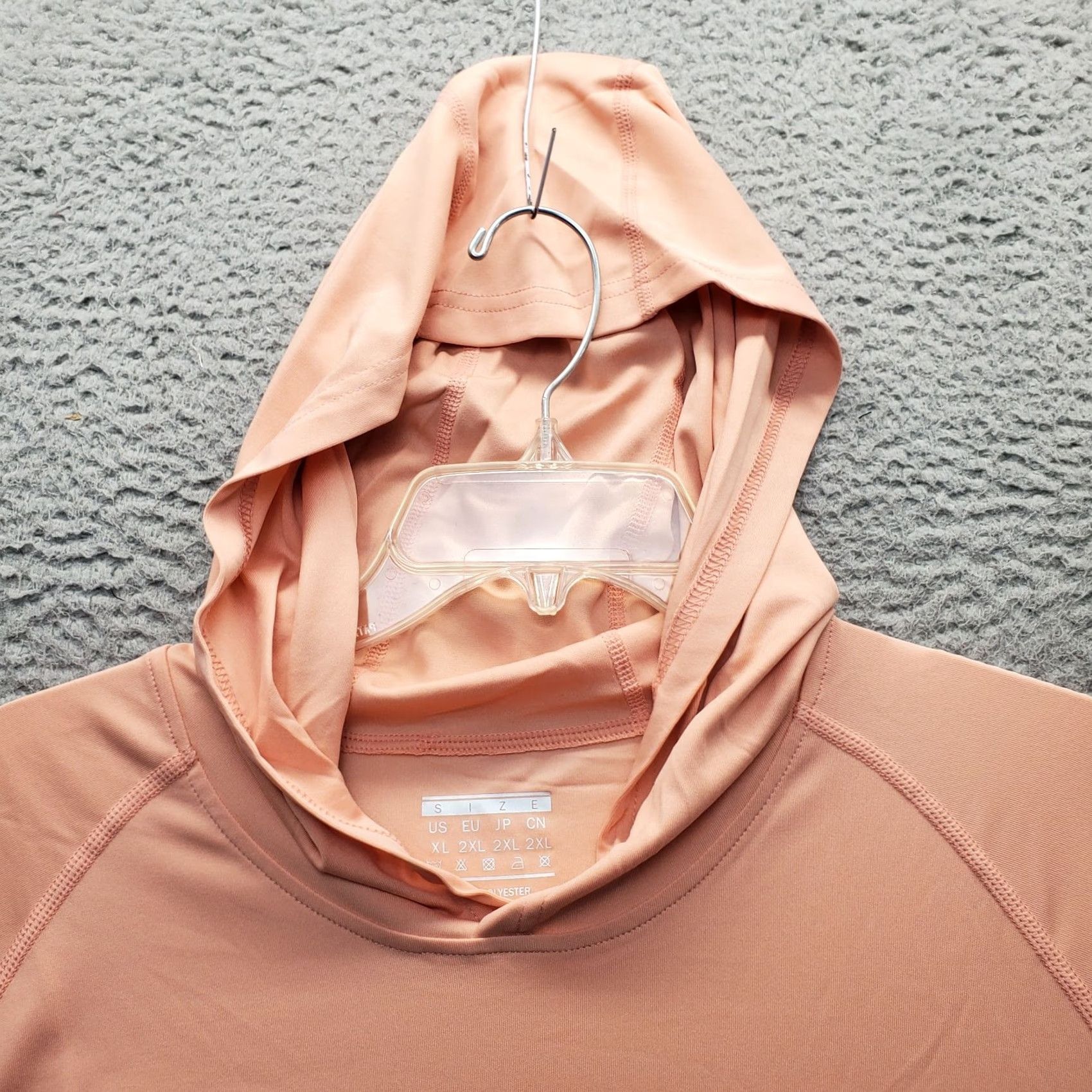 Vintage Magcomsen Mens XL Salmon Golf Hoodie Pullover Hooded with Thumb Hole Sleeve Stretch UPF 50+ Pullover, Regular Fit, 100% Polyester, Long Sleeve, NWT Size US XL / EU 56 / 4 - 5 Thumbnail
