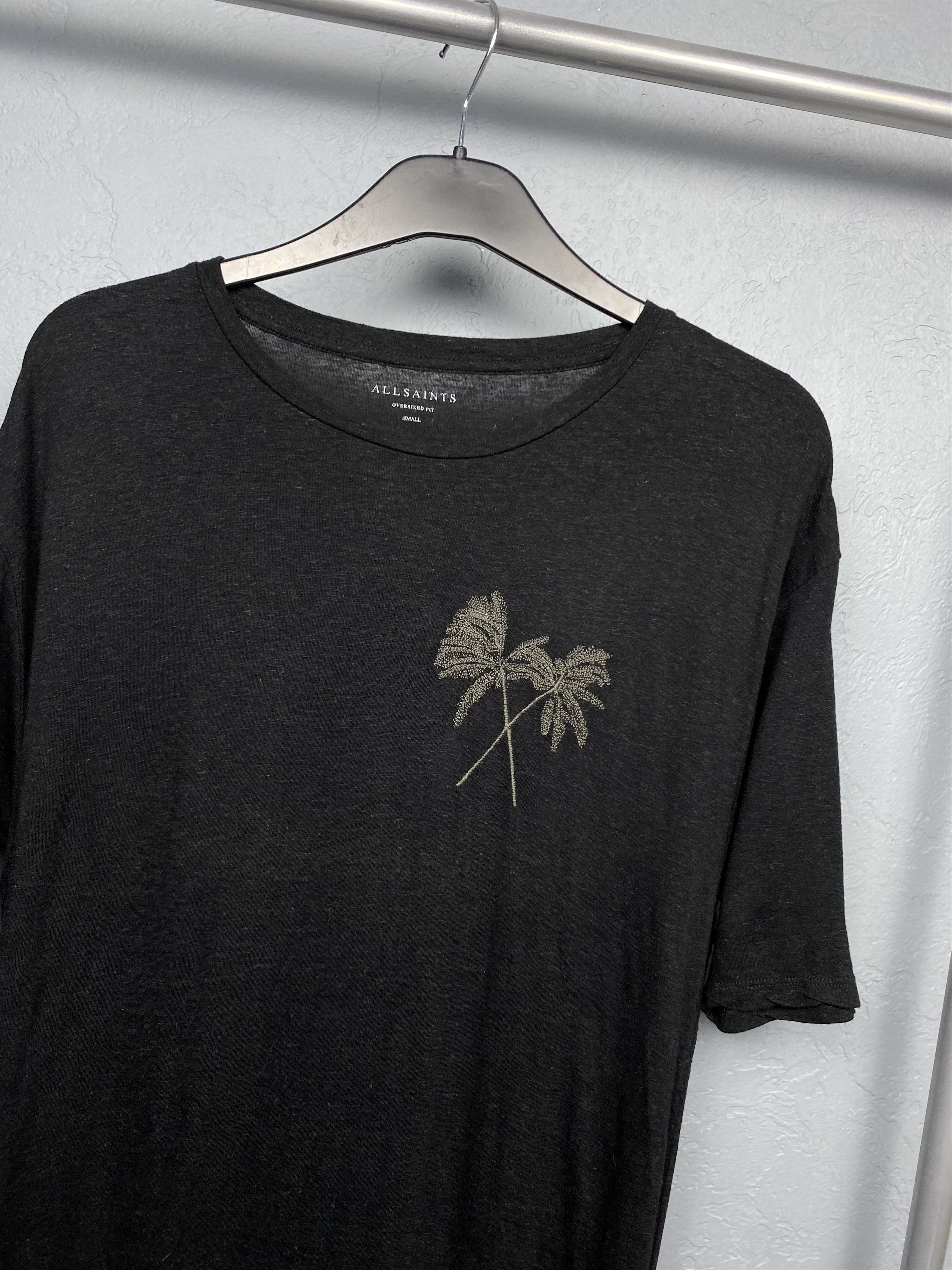 Allsaints Allsaints Mens Palmx Oversized Linen T-Shirt Size US S / EU 44-46 / 1 - 2 Thumbnail